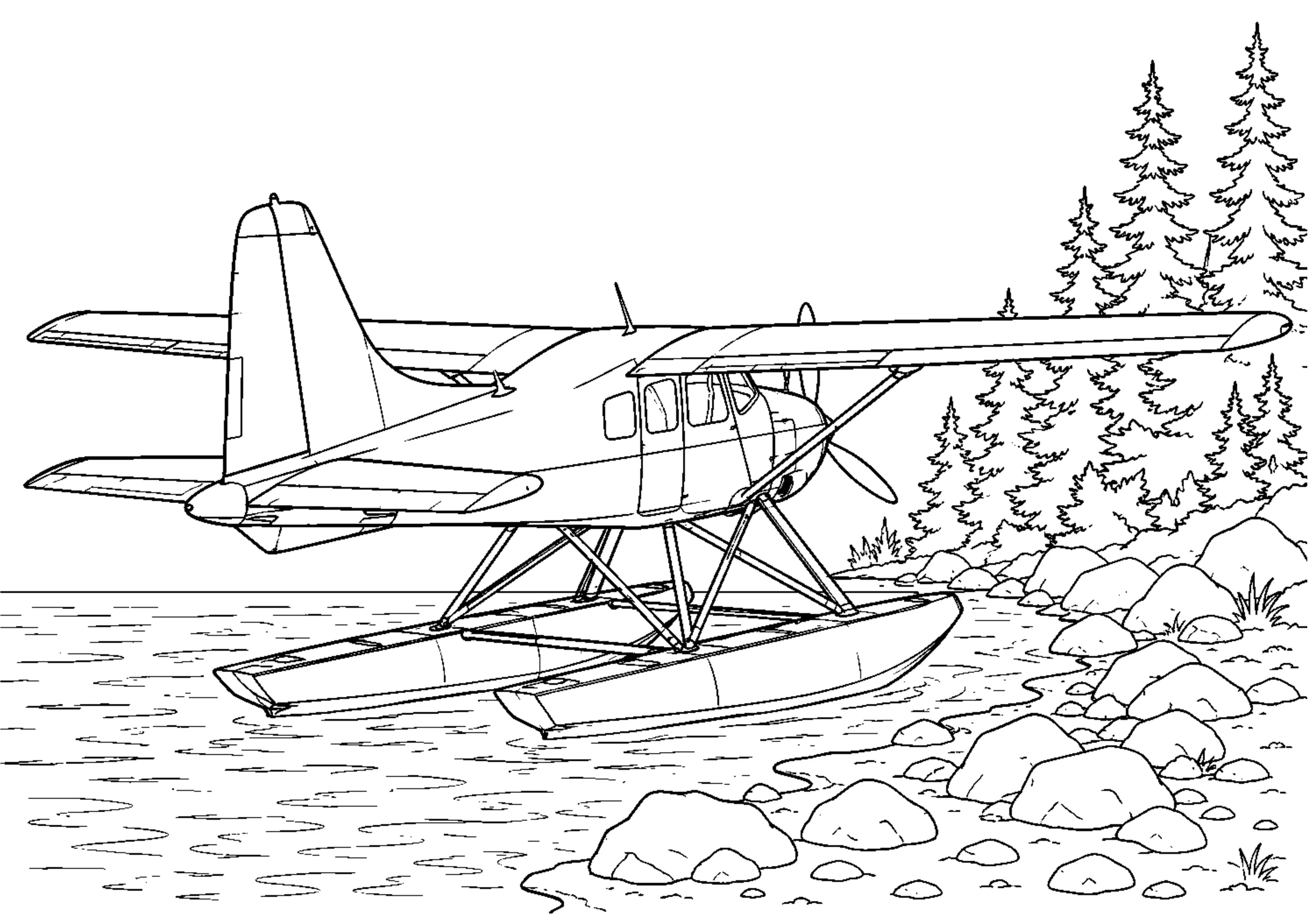 Coloriage Hydravion à imprimer – dessin n°8