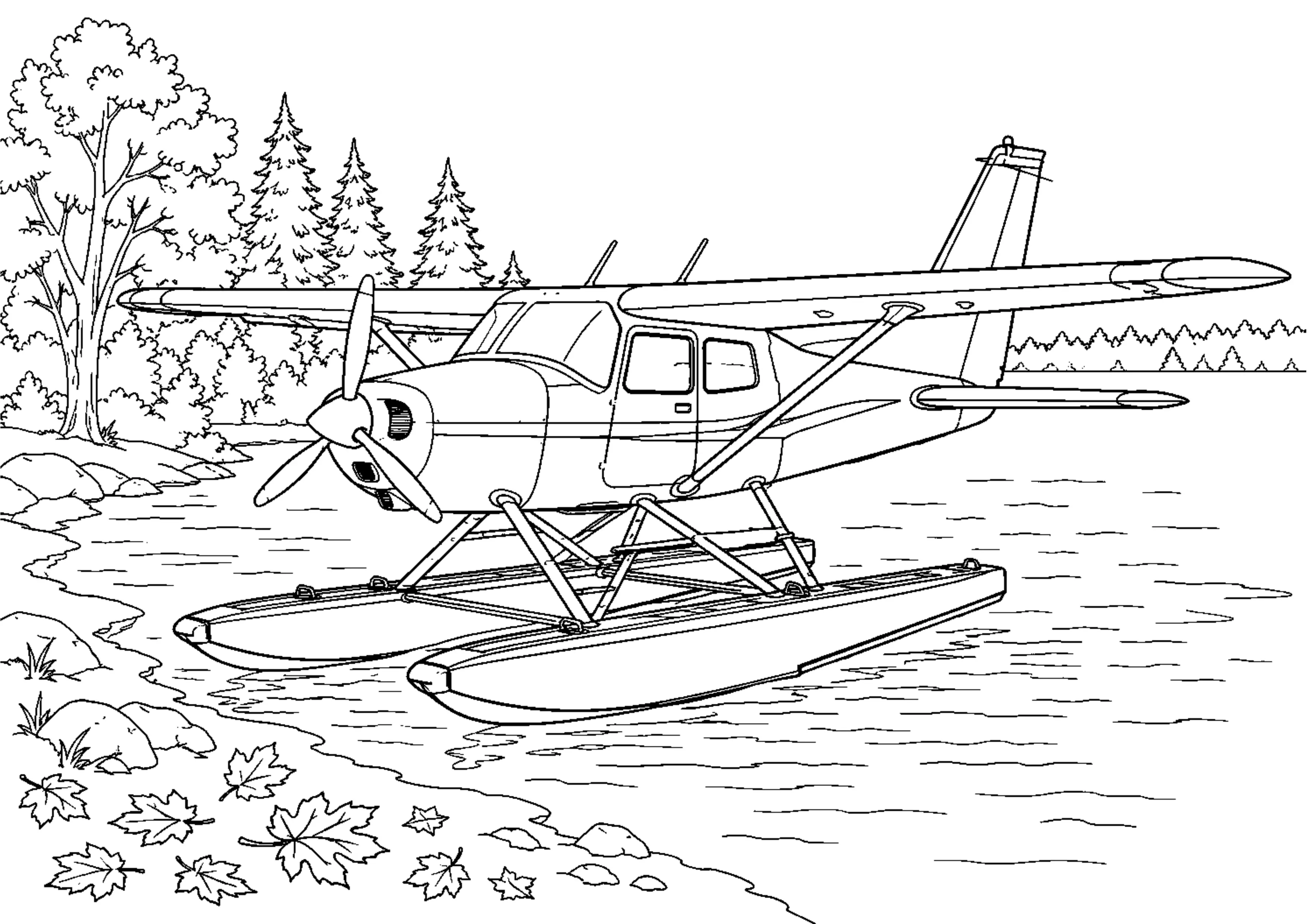 Coloriage Hydravion à imprimer – dessin n°14