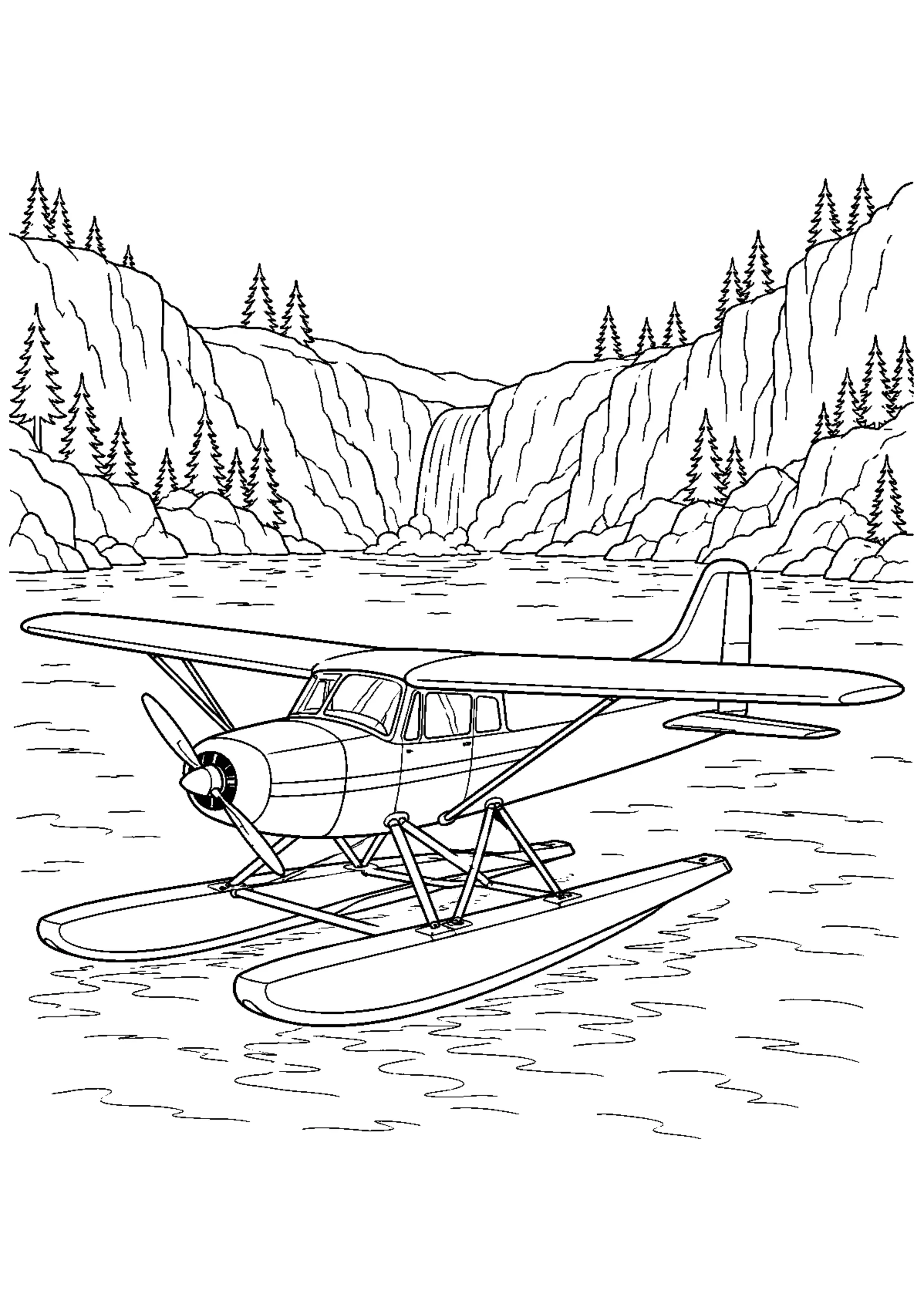 Coloriage Hydravion à imprimer – dessin n°17