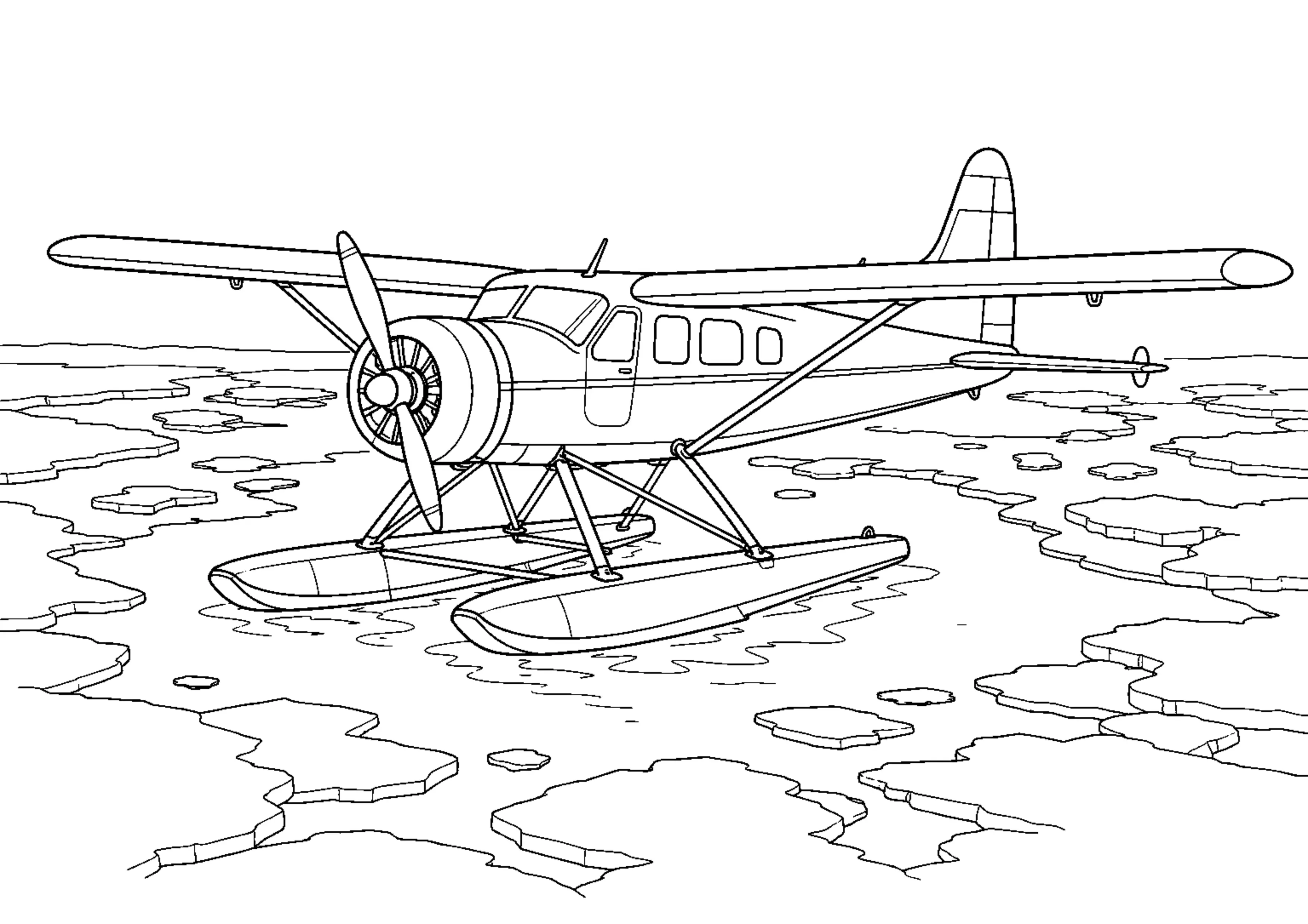Coloriage Hydravion à imprimer – dessin n°18