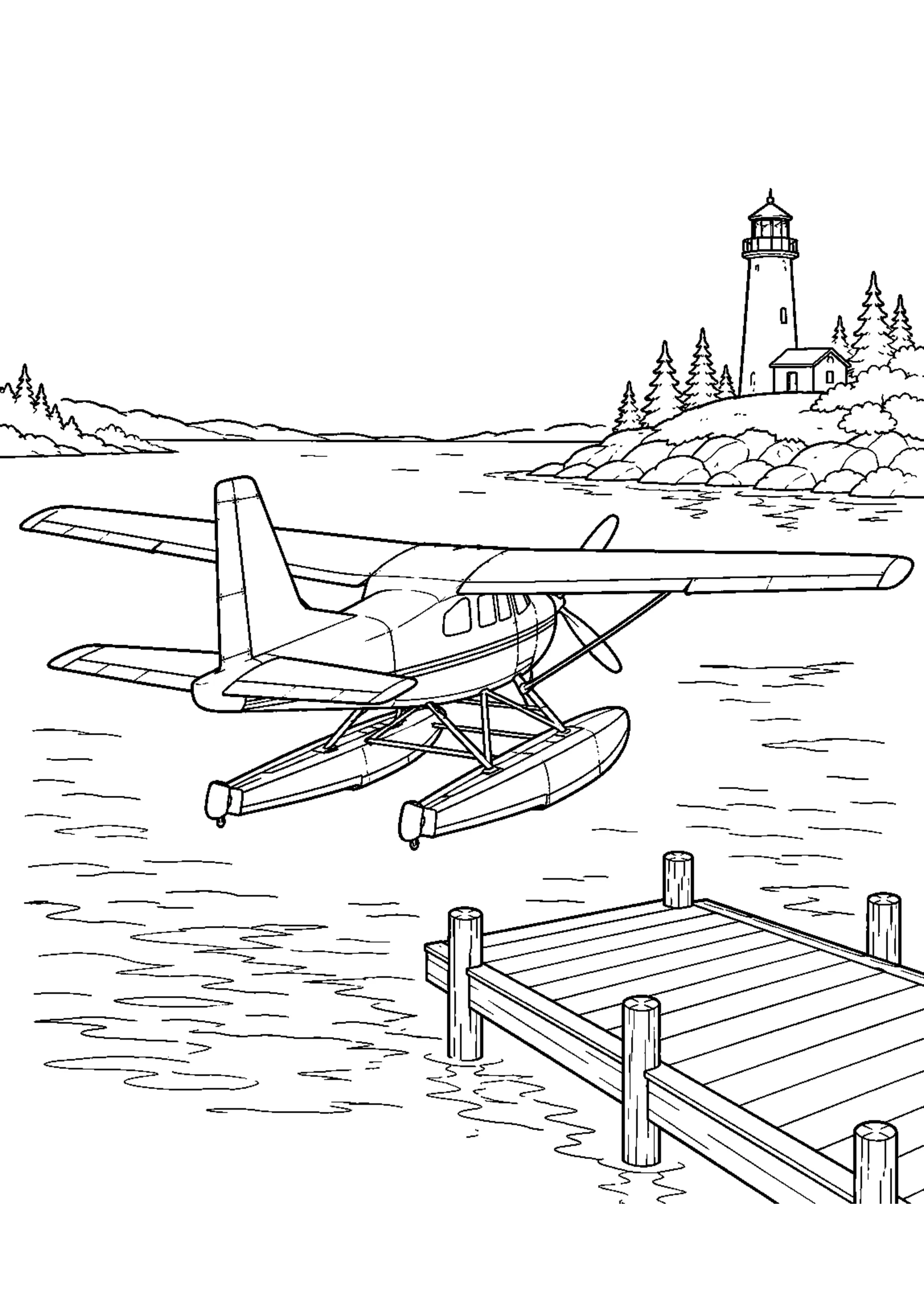 Coloriage Hydravion à imprimer – dessin n°20