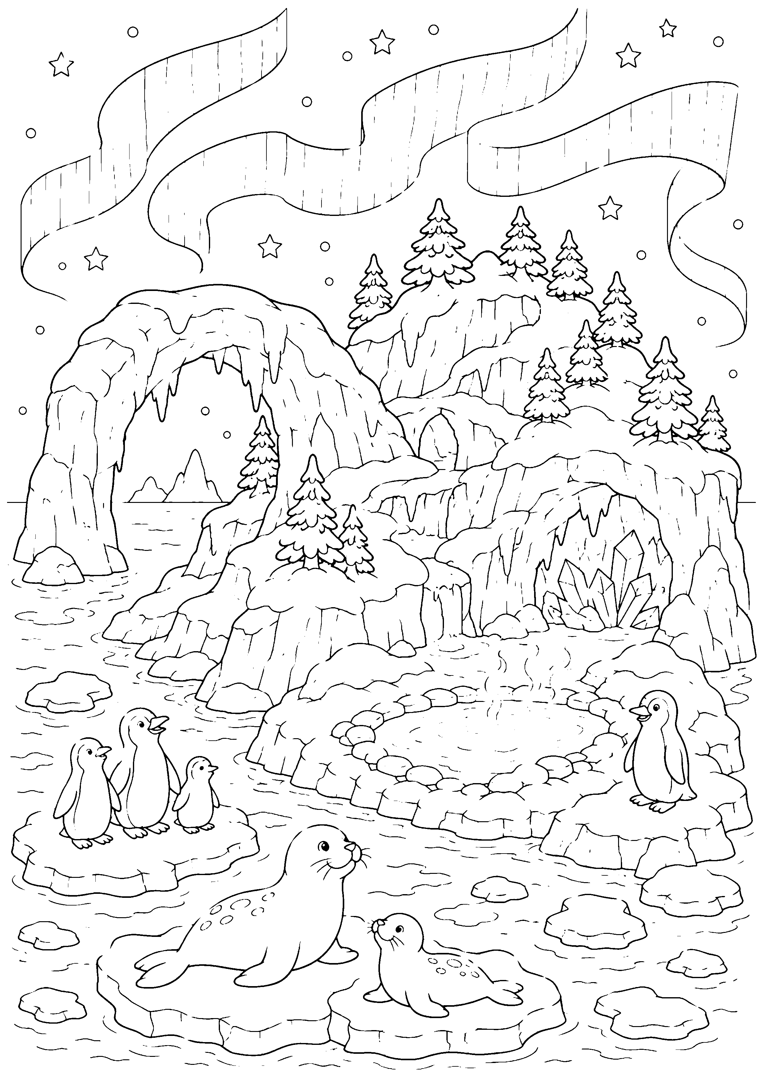 Coloriage île mystérieuse à imprimer – dessin n°7
