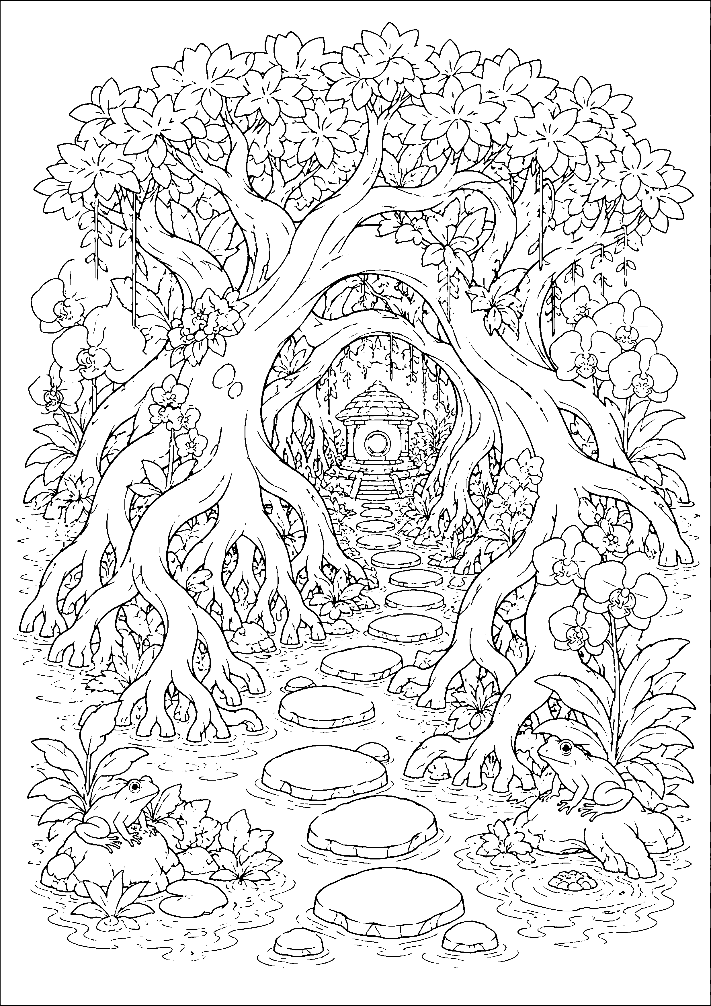 Coloriage île mystérieuse à imprimer – dessin n°9