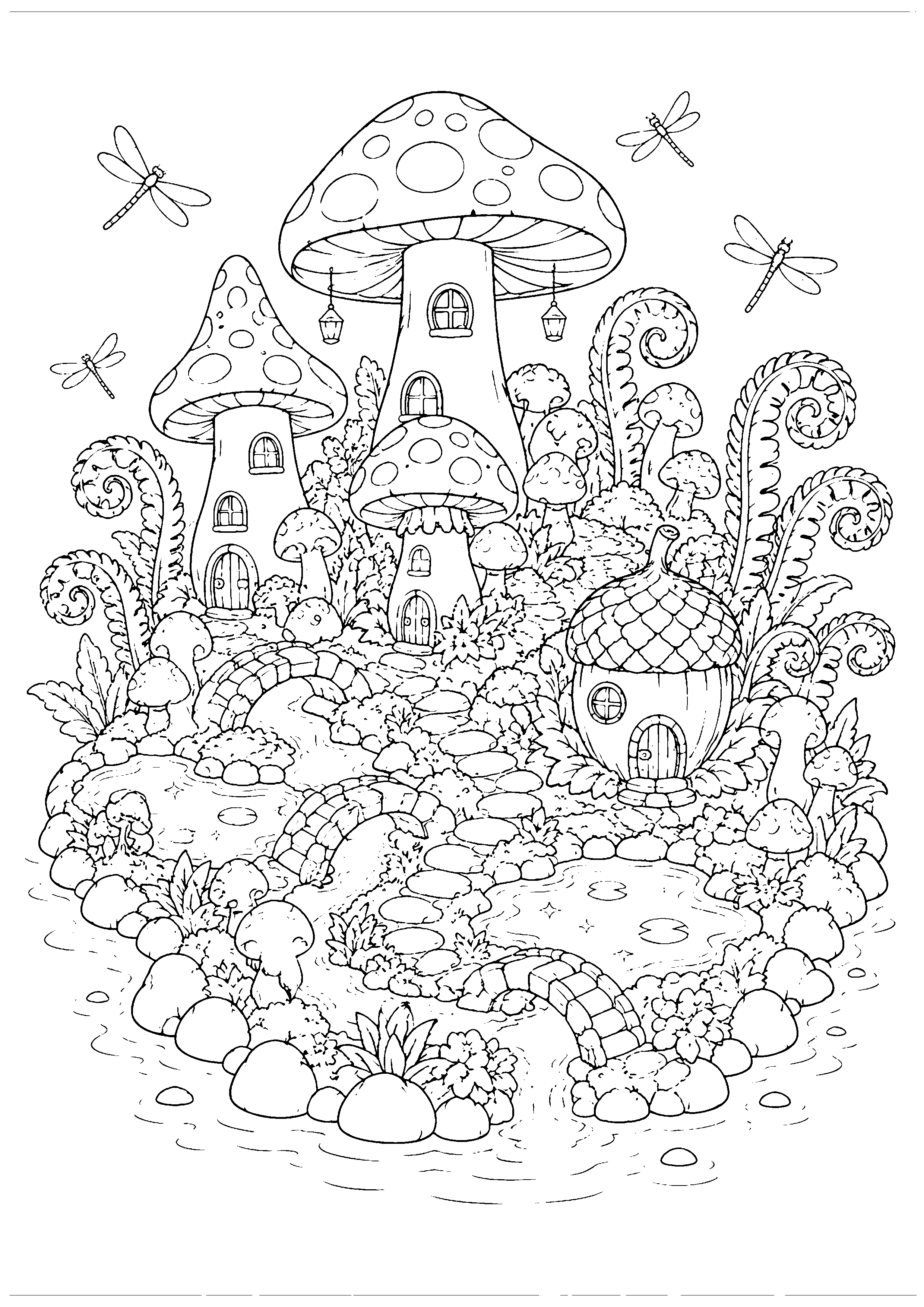 Coloriage île mystérieuse à imprimer – dessin n°12