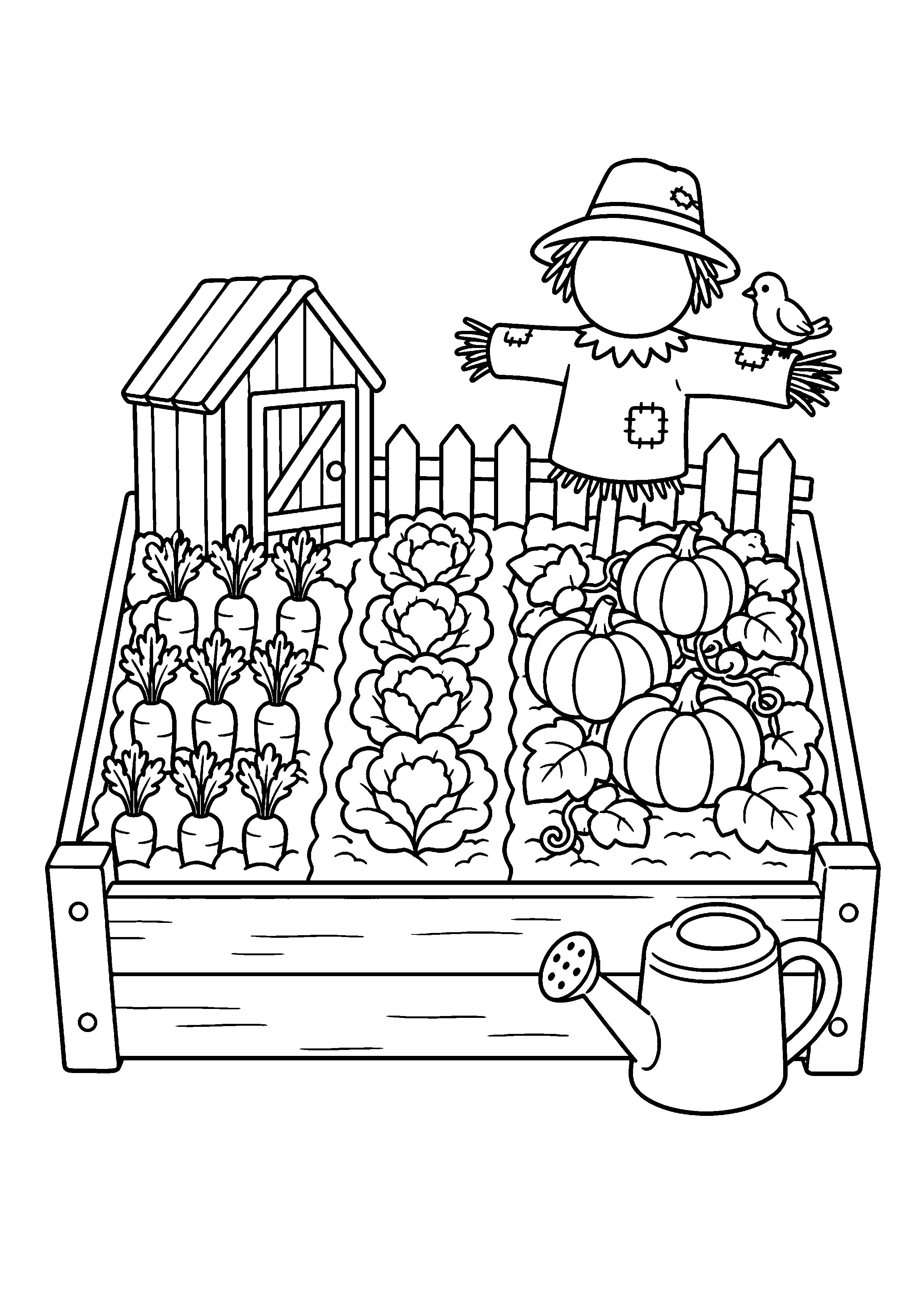 Coloriage jardin miniature à imprimer – dessin n°3