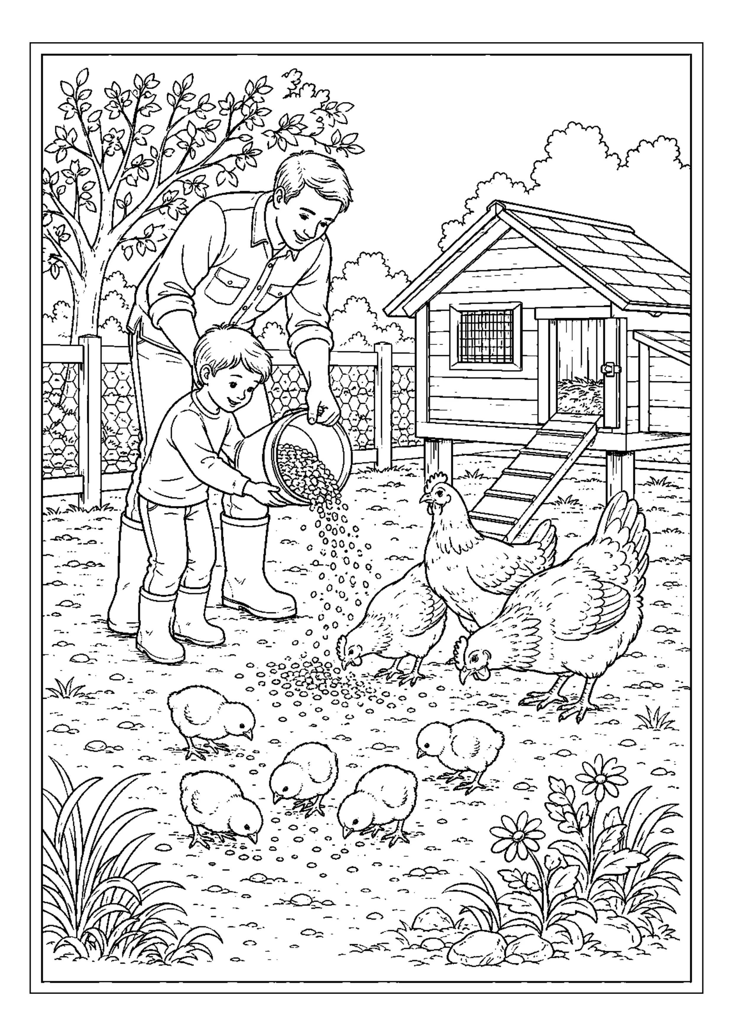 Coloriage Journée à la ferme à imprimer – dessin n°2