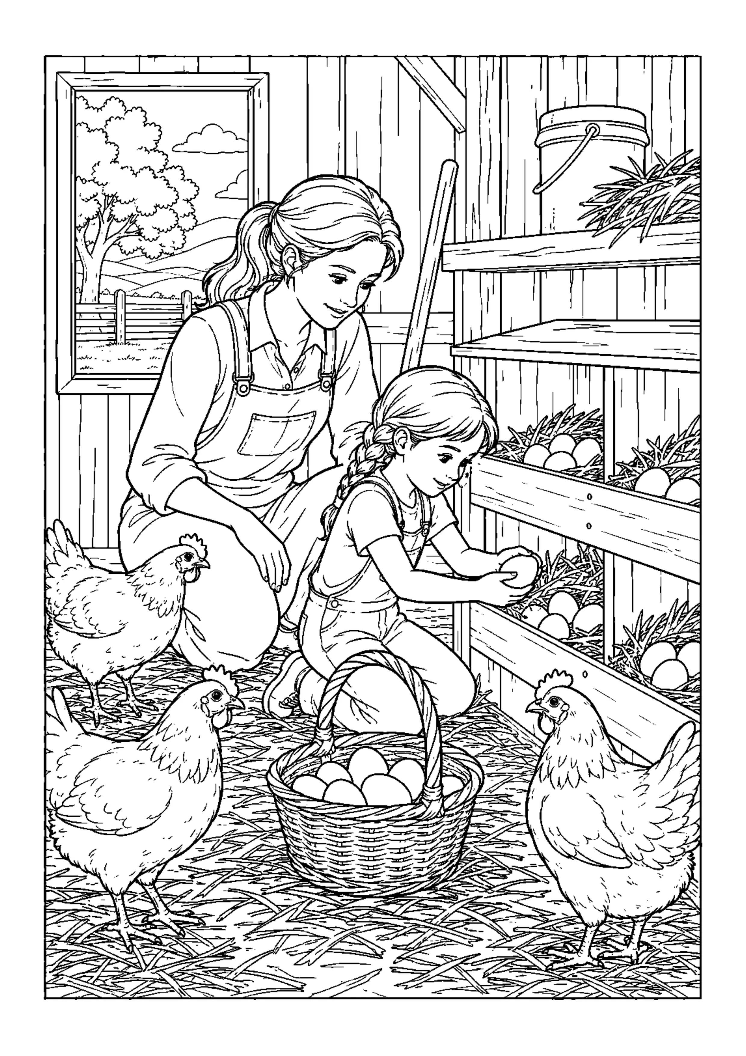 Coloriage Journée à la ferme à imprimer – dessin n°3