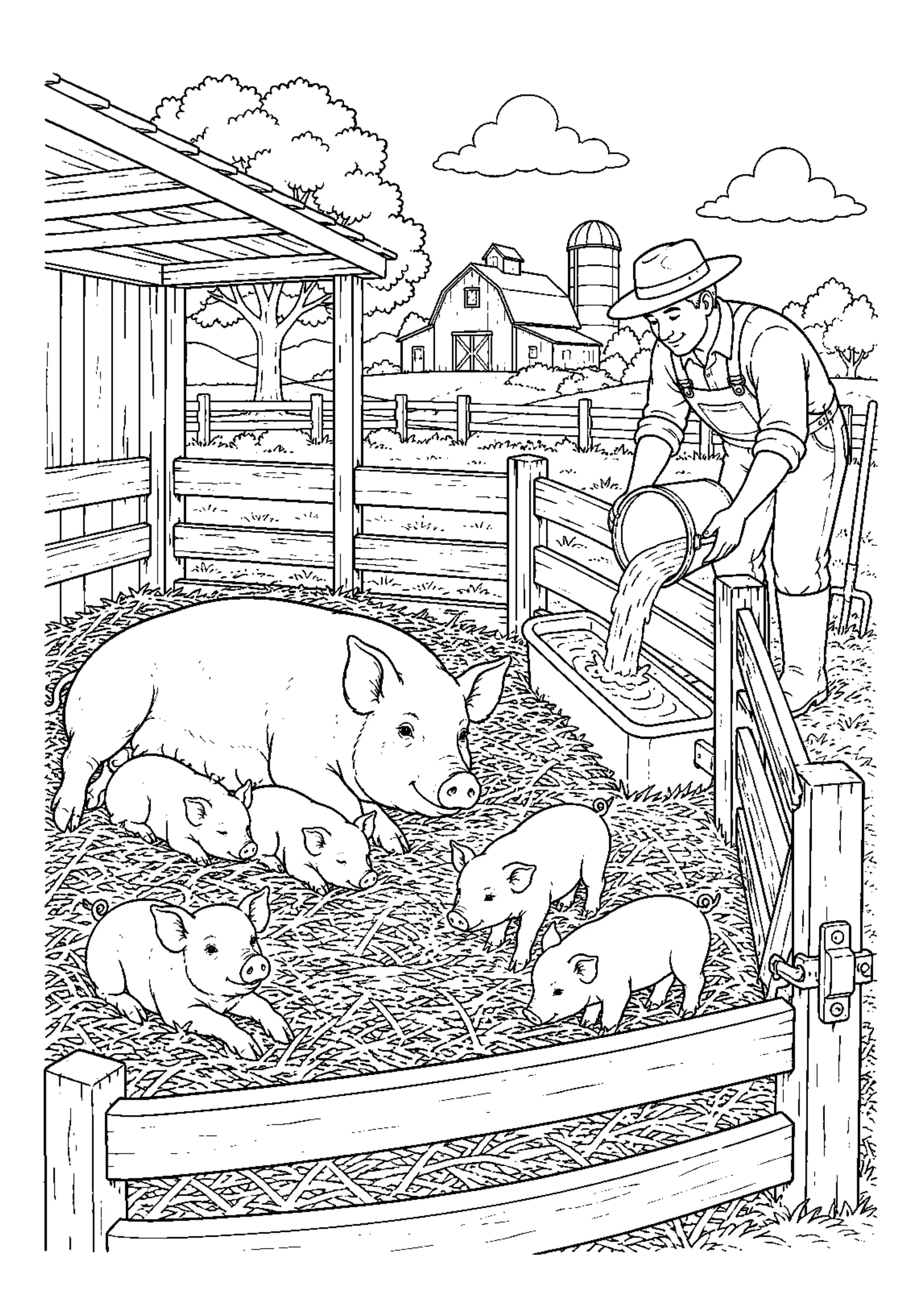 Coloriage Journée à la ferme à imprimer – dessin n°8