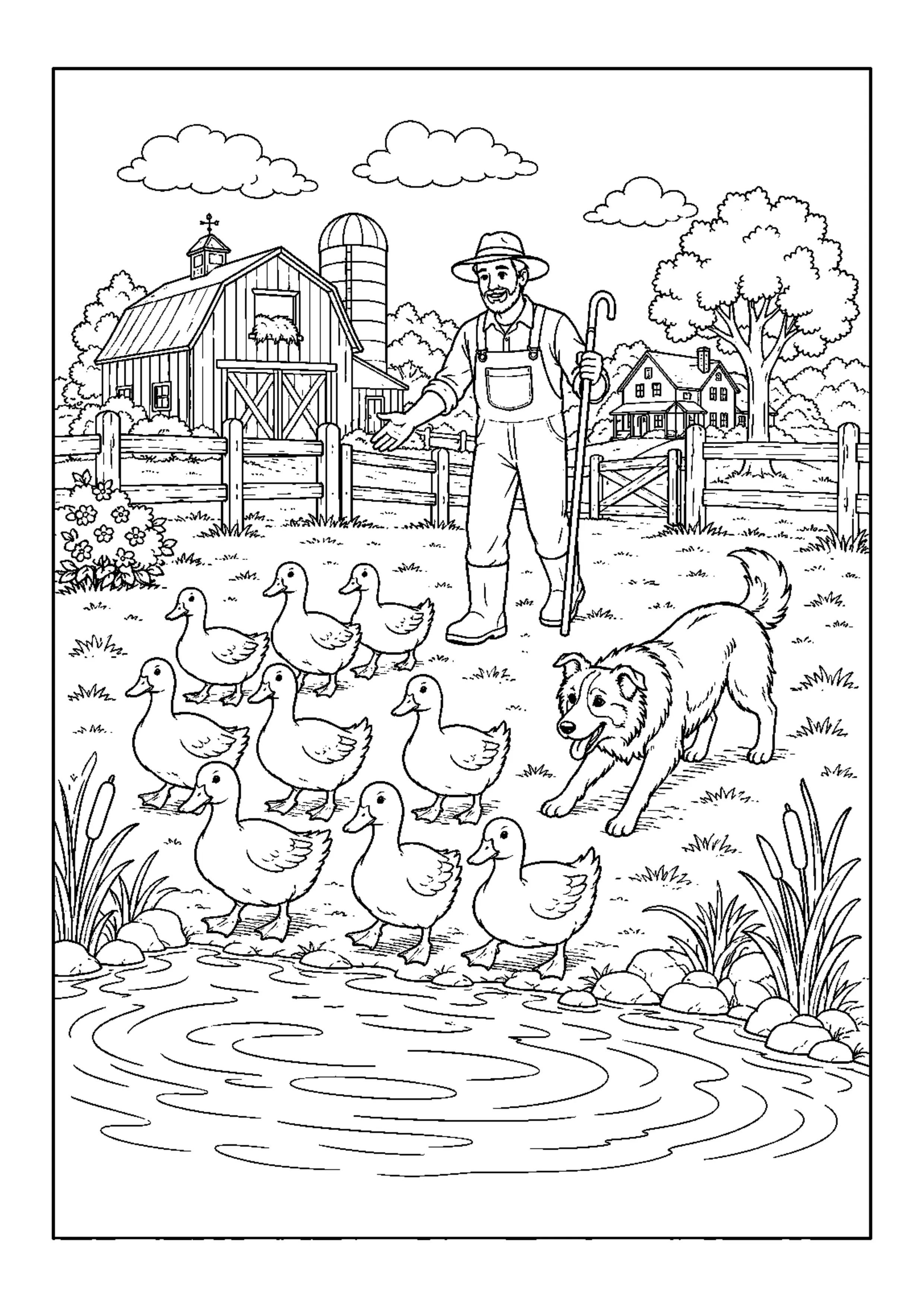 Coloriage Journée à la ferme à imprimer – dessin n°10
