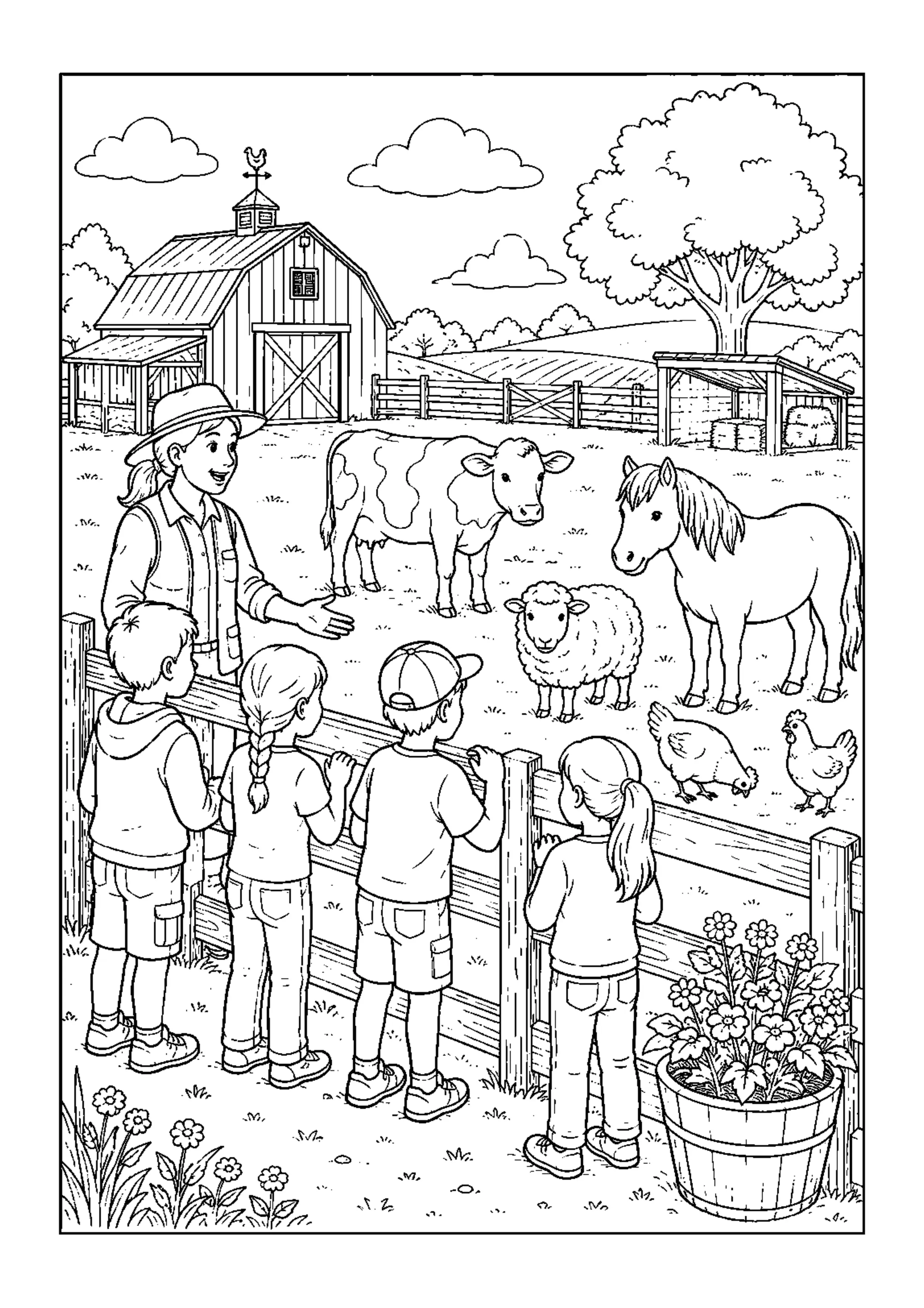 Coloriage Journée à la ferme à imprimer – dessin n°19