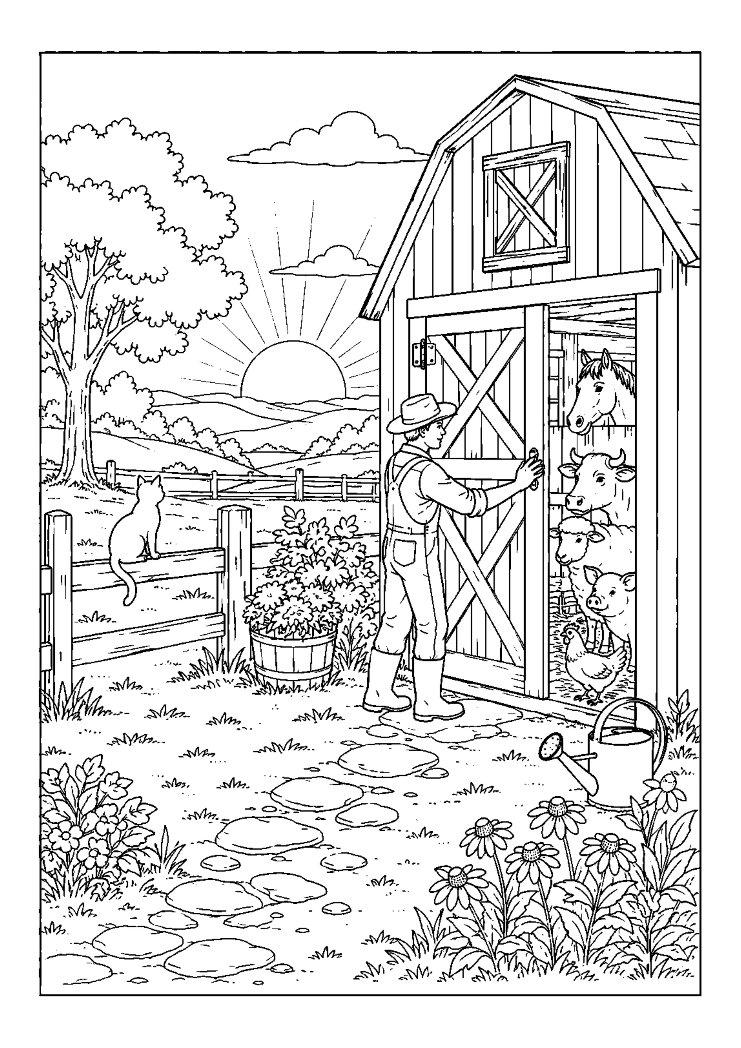 Coloriage Journée à la ferme à imprimer – dessin n°20
