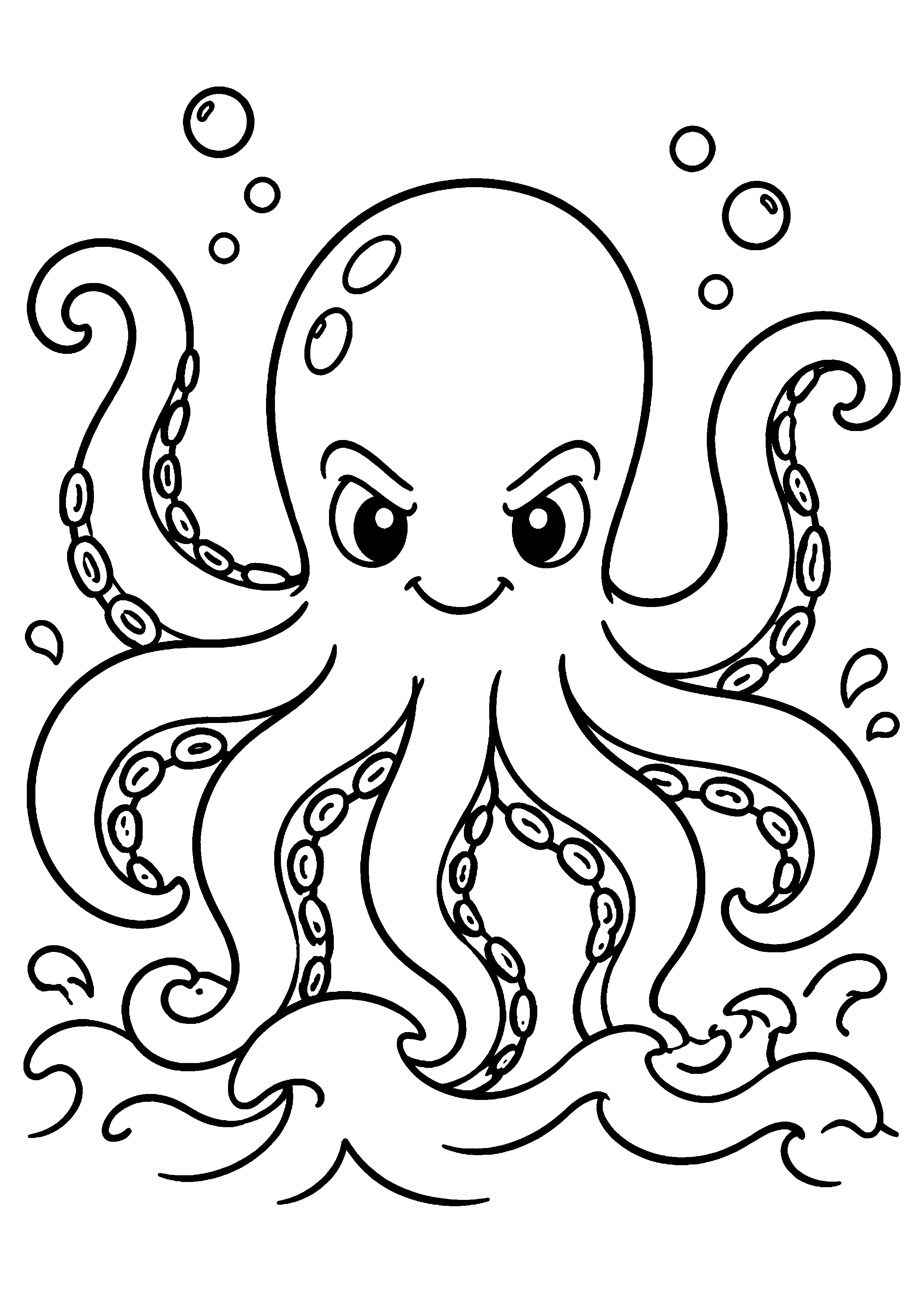 Coloriage Kraken à imprimer – dessin 1