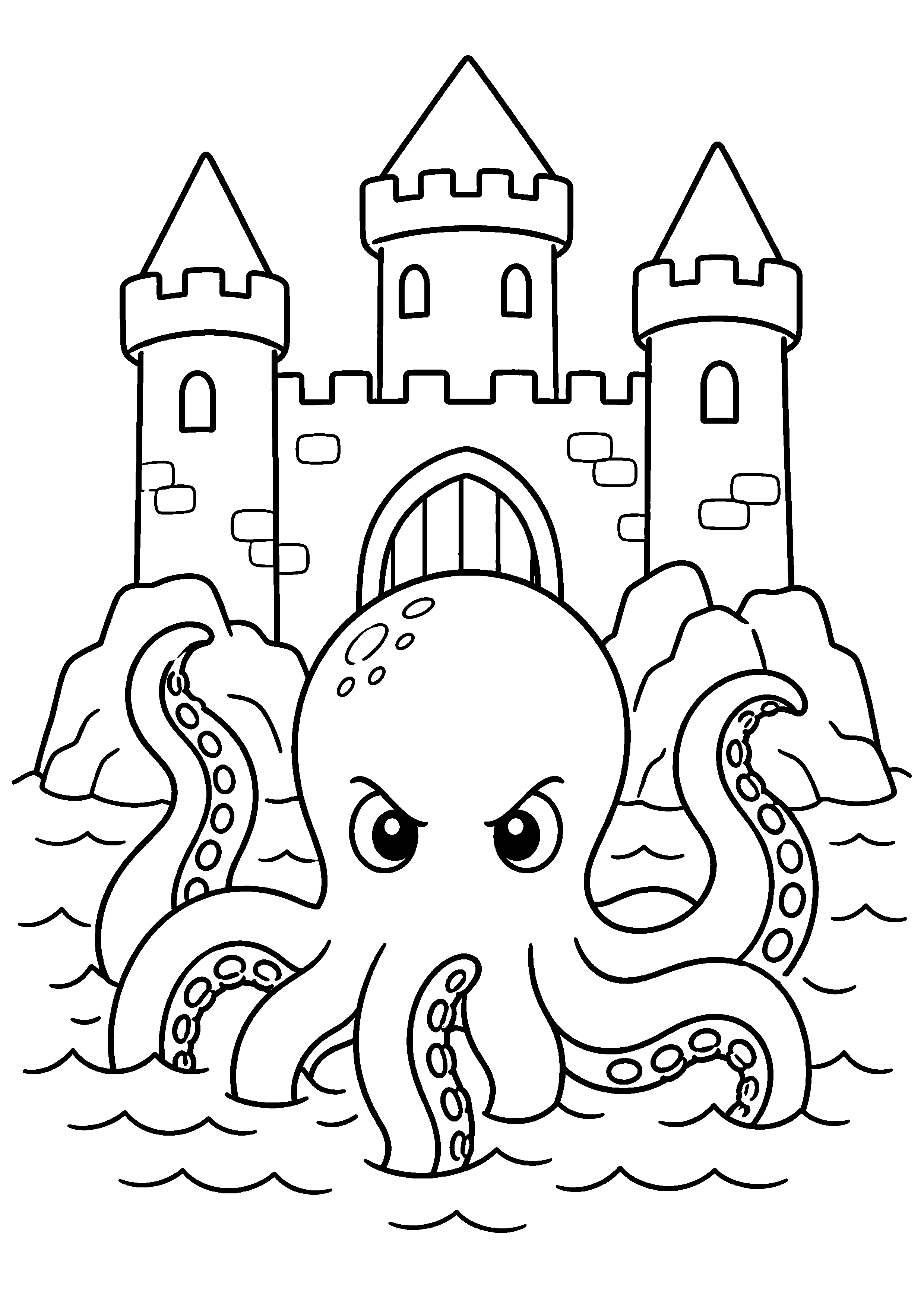 Coloriage Kraken à imprimer – dessin 4