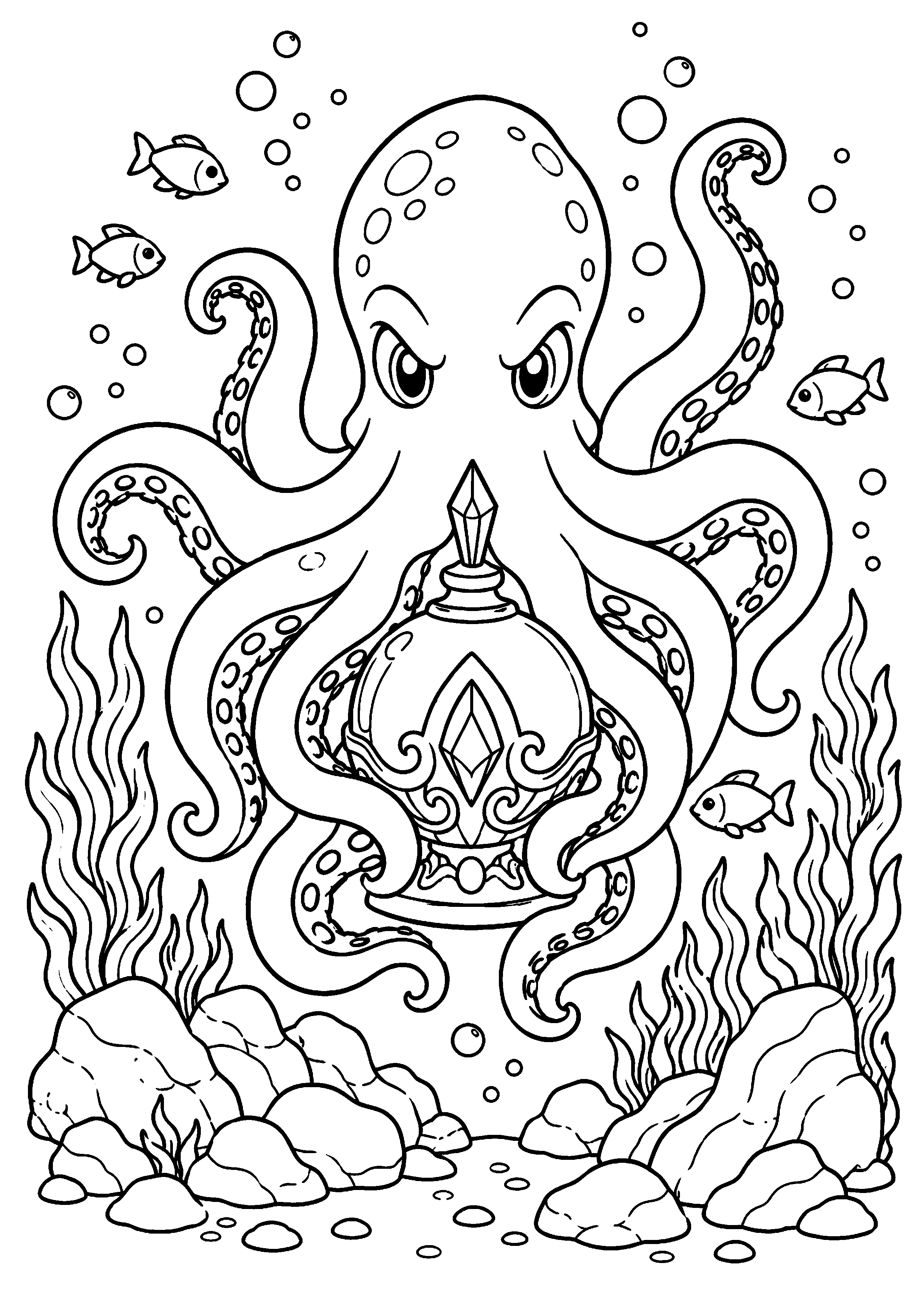Coloriage Kraken à imprimer – dessin n°9