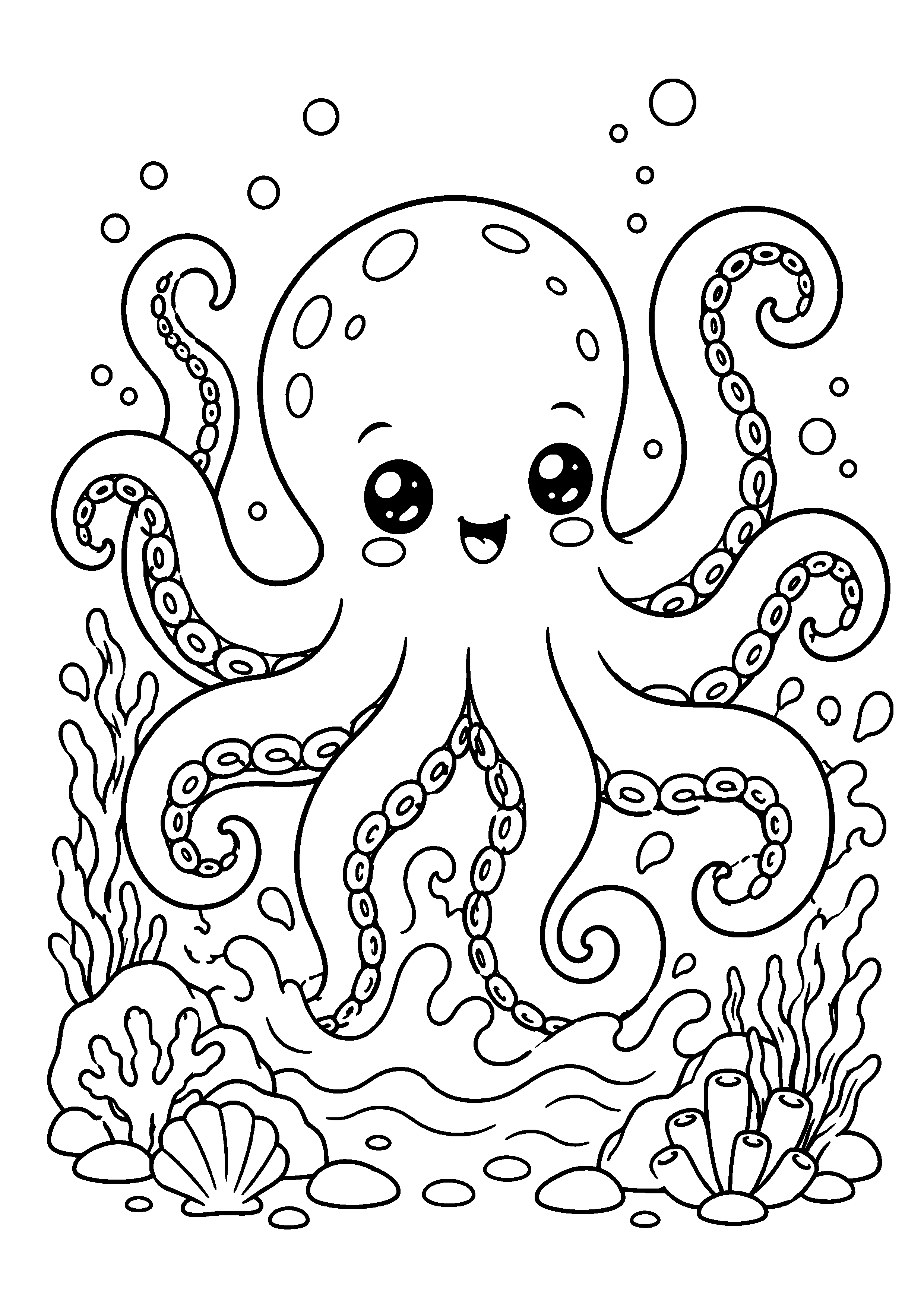 Coloriage Kraken à imprimer – dessin n°12