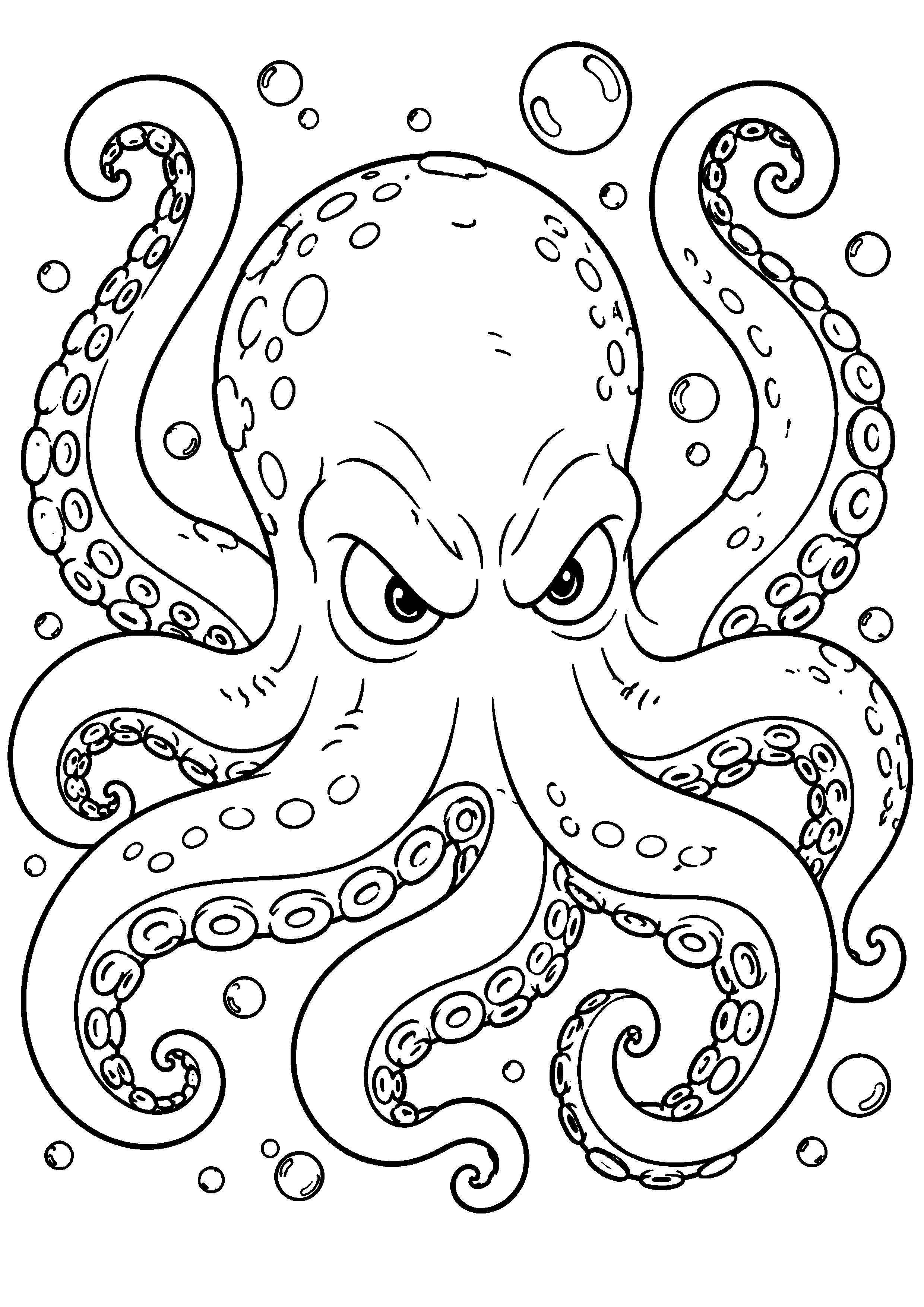 Coloriage Kraken à imprimer – dessin n°14