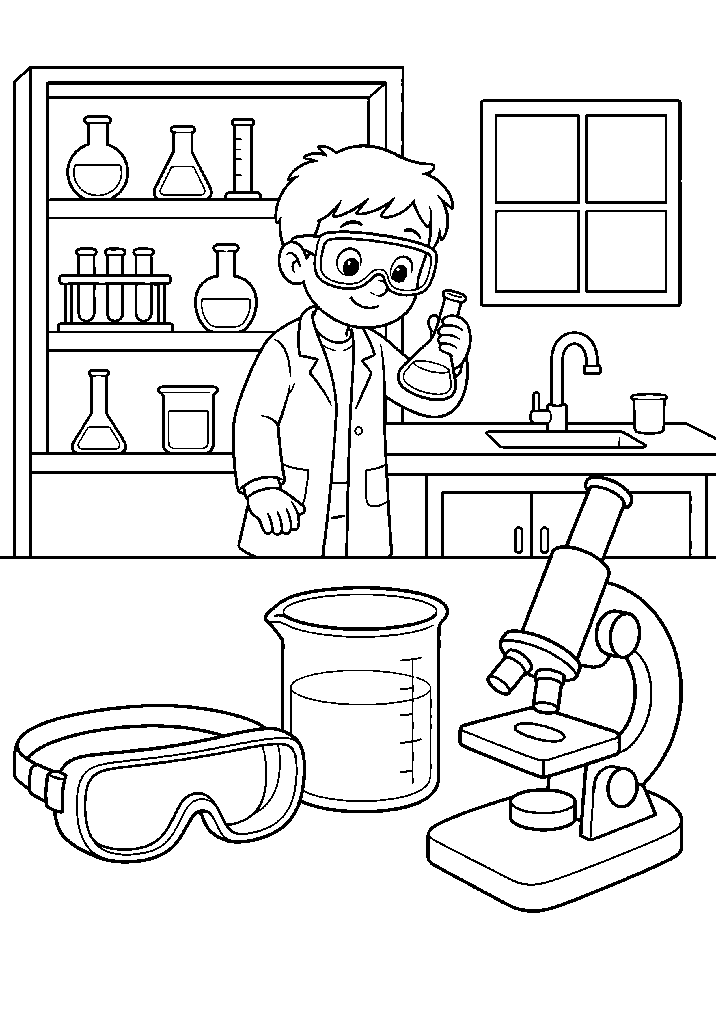 Coloriage Laboratoire – dessin 11