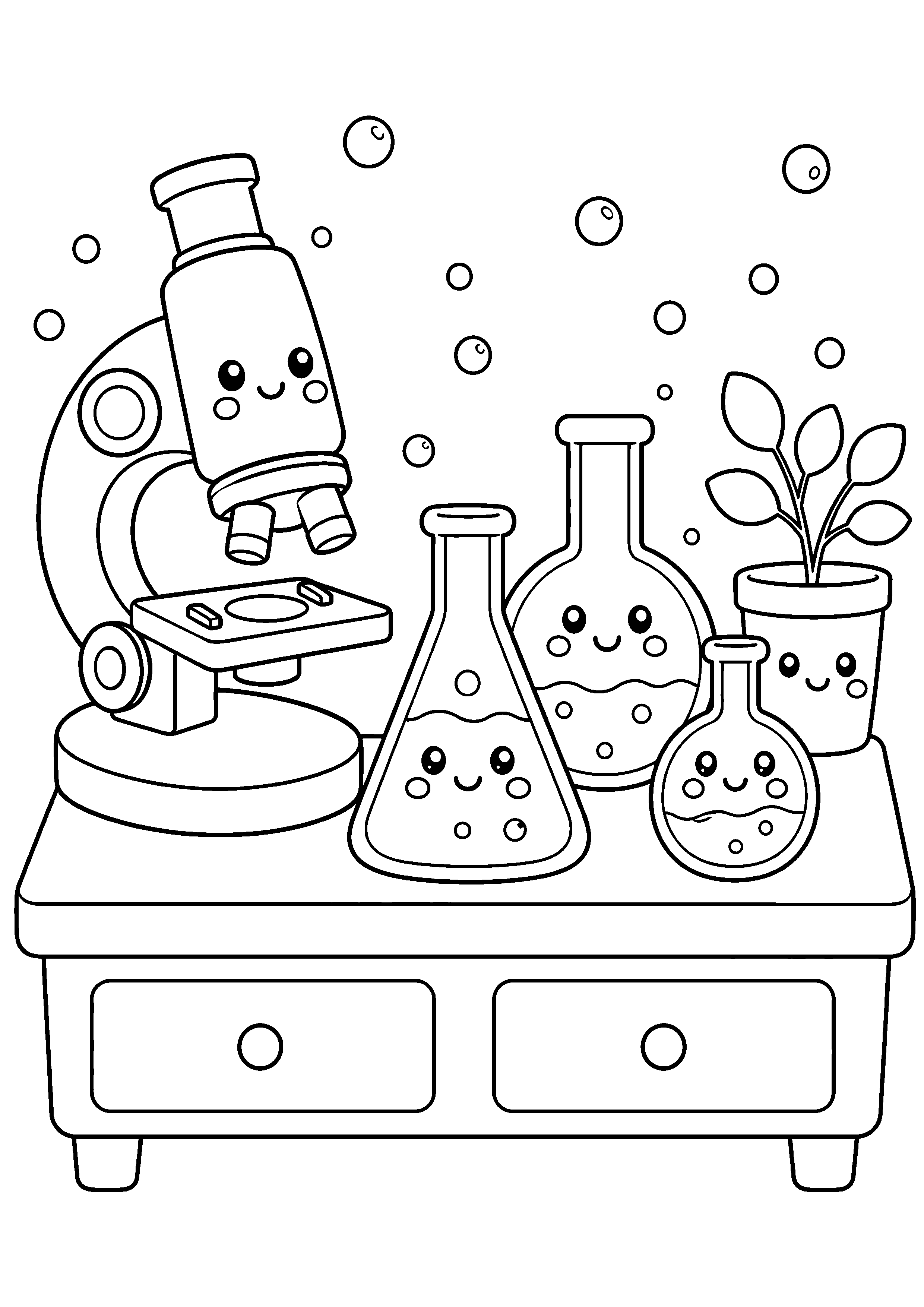 Coloriage Laboratoire – dessin 10