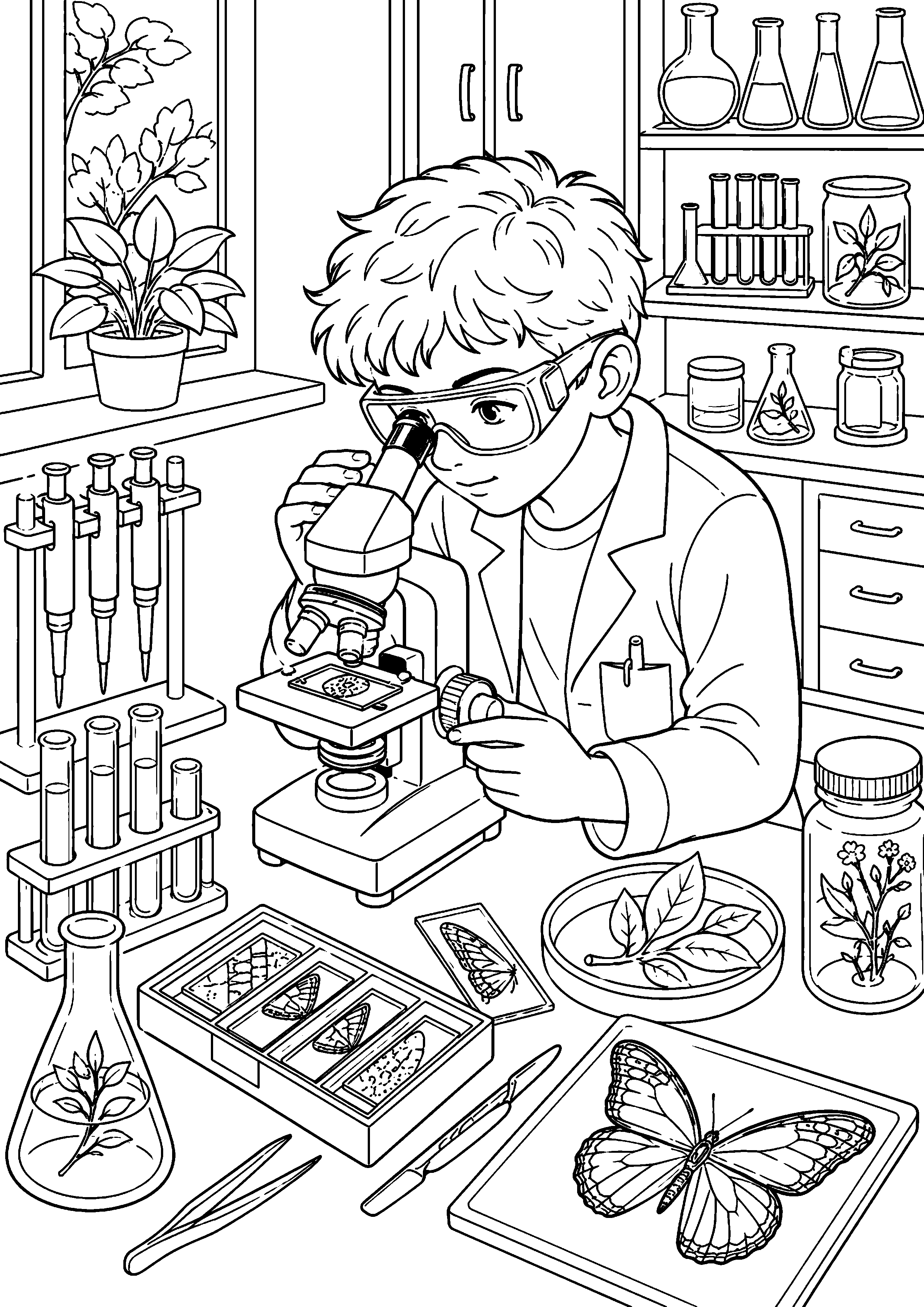 Coloriage Laboratoire – dessin 5