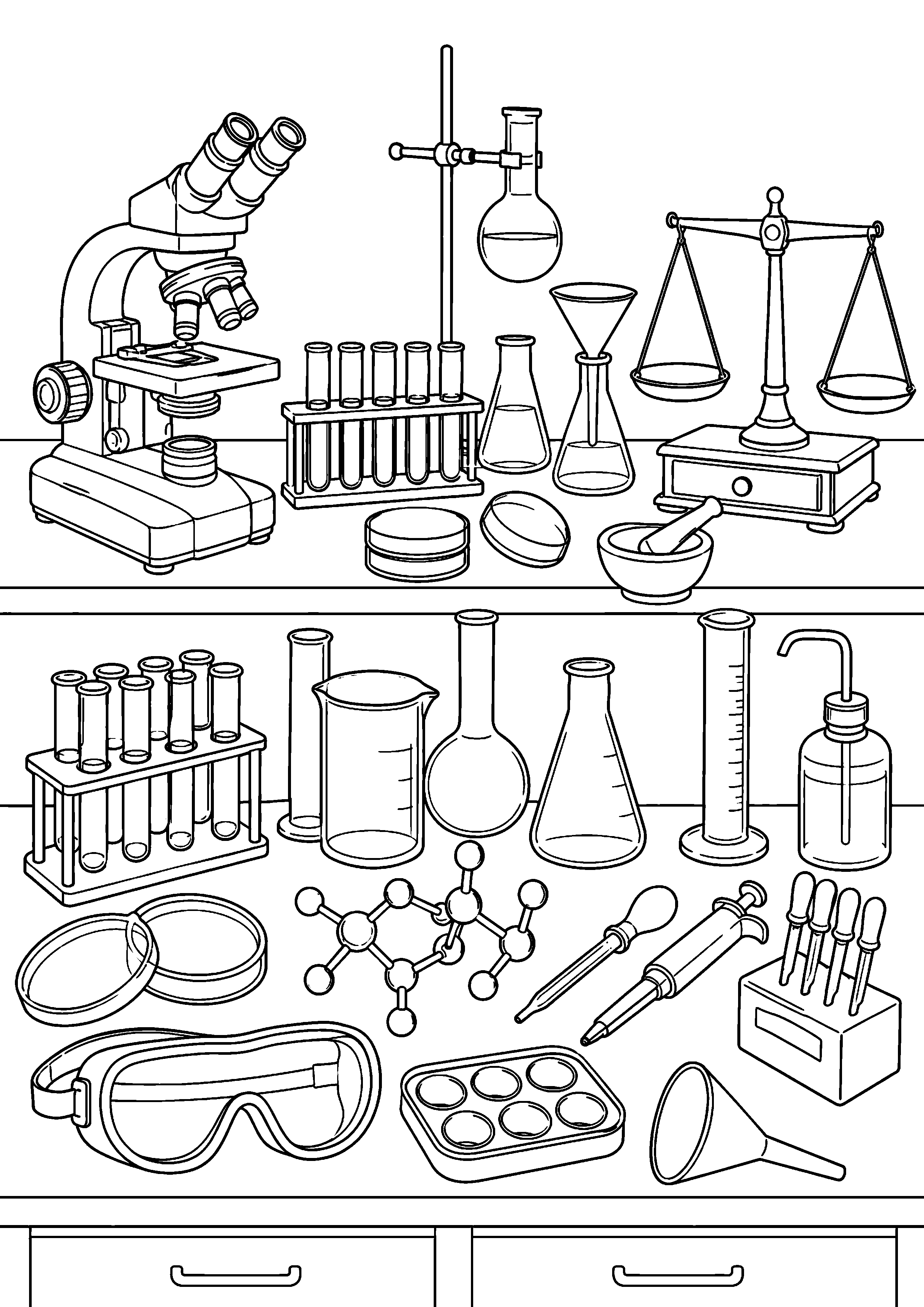 Coloriage Laboratoire – dessin 4