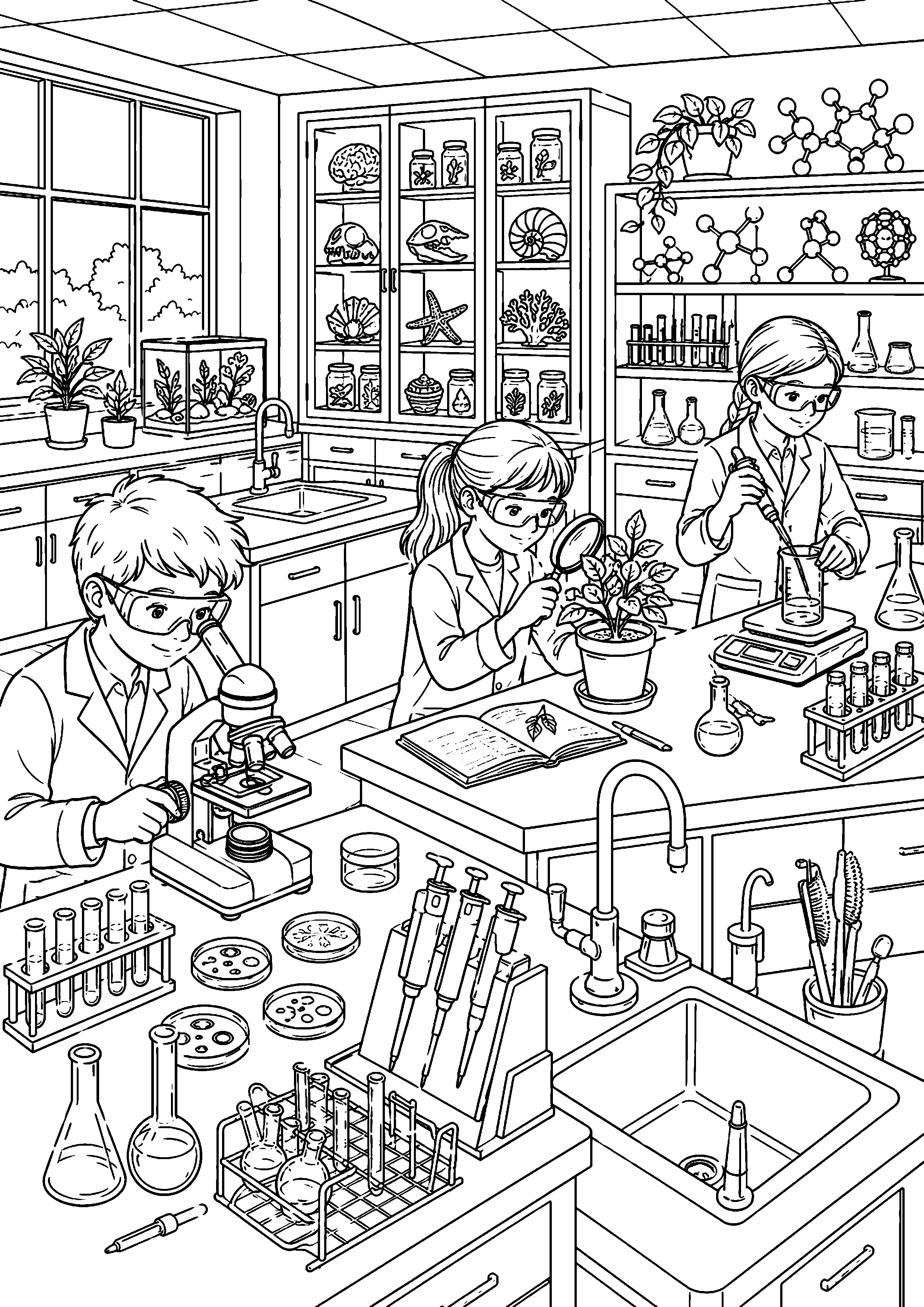 Coloriage Laboratoire – dessin 1