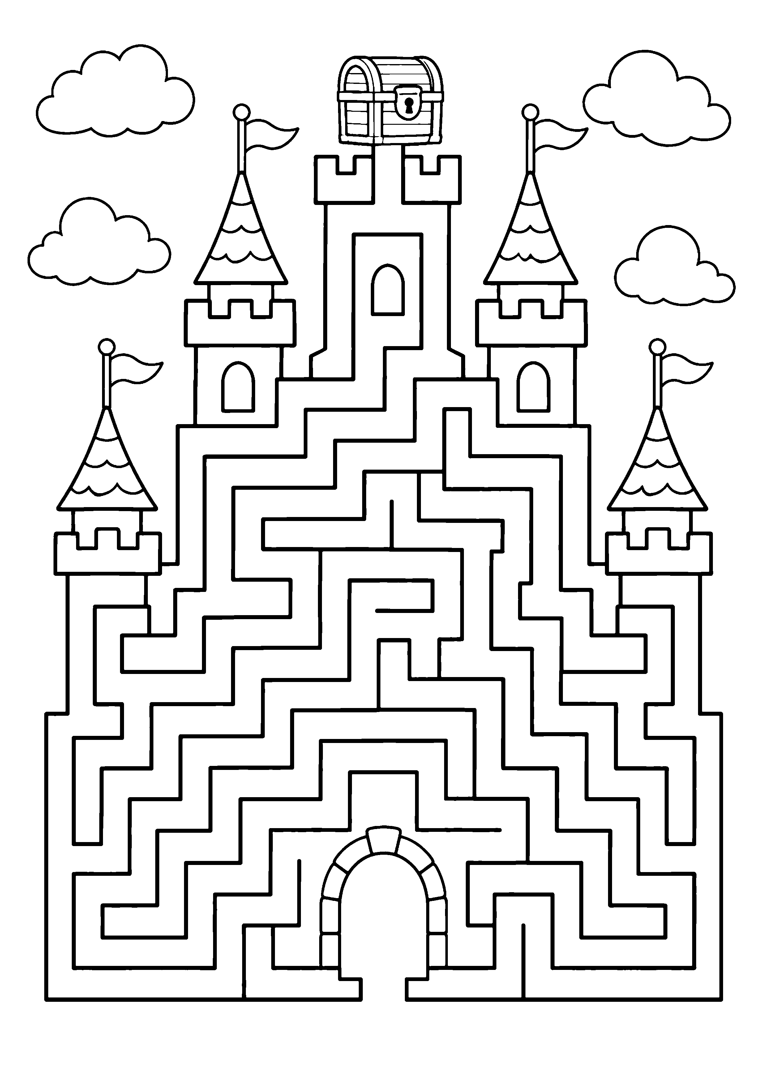 Coloriage labyrinthe fantastique à imprimer – dessin n°1