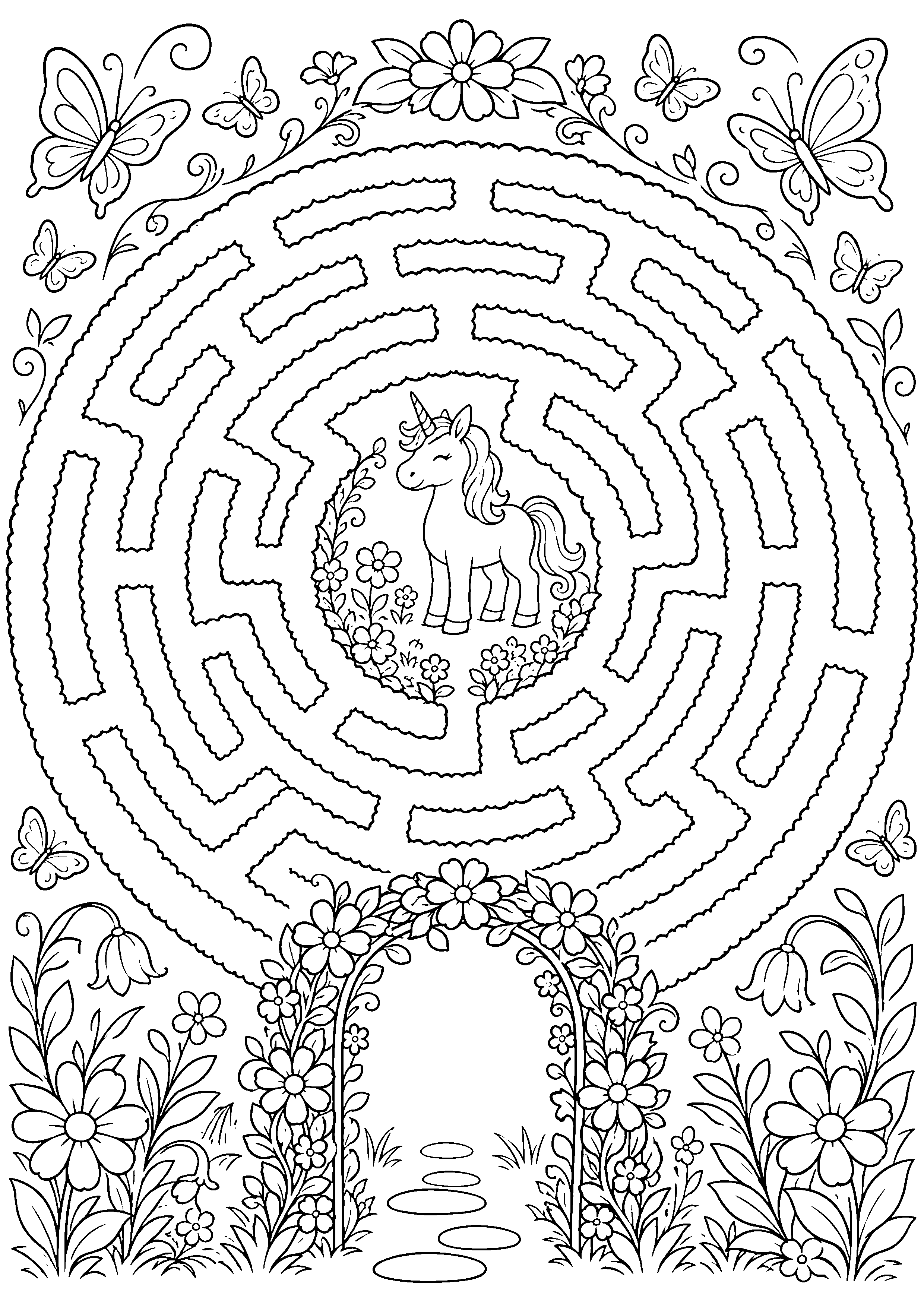 Coloriage labyrinthe fantastique à imprimer – dessin n°4