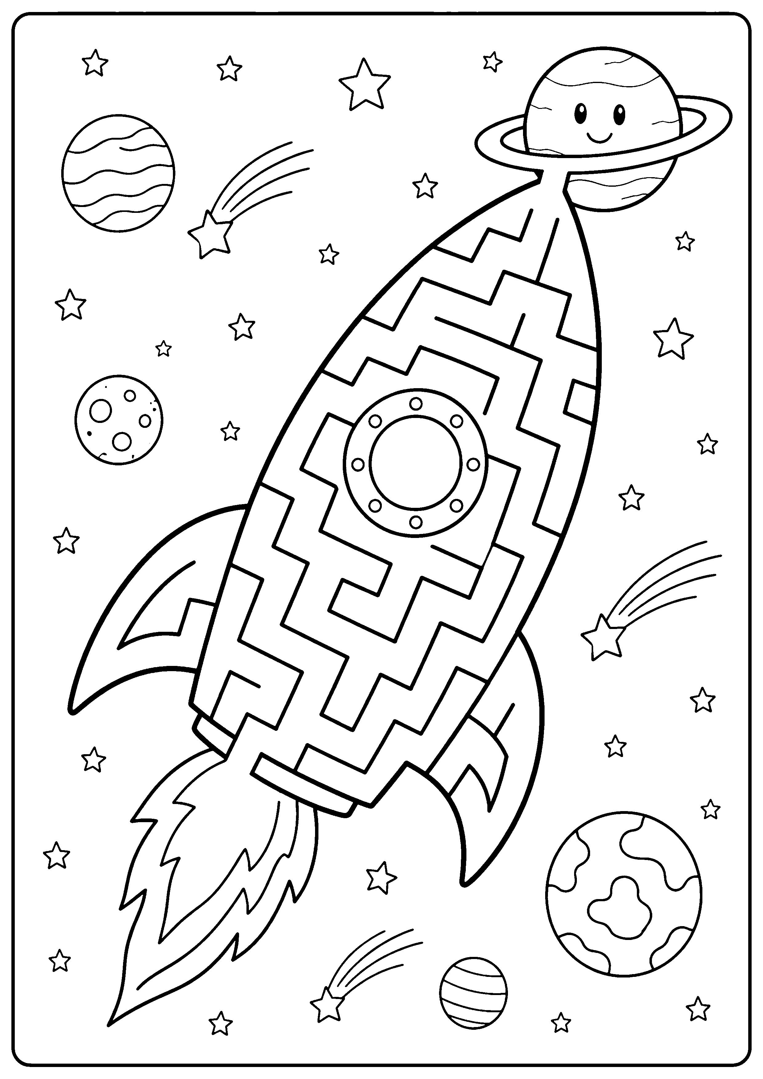 Coloriage labyrinthe fantastique à imprimer – dessin n°5