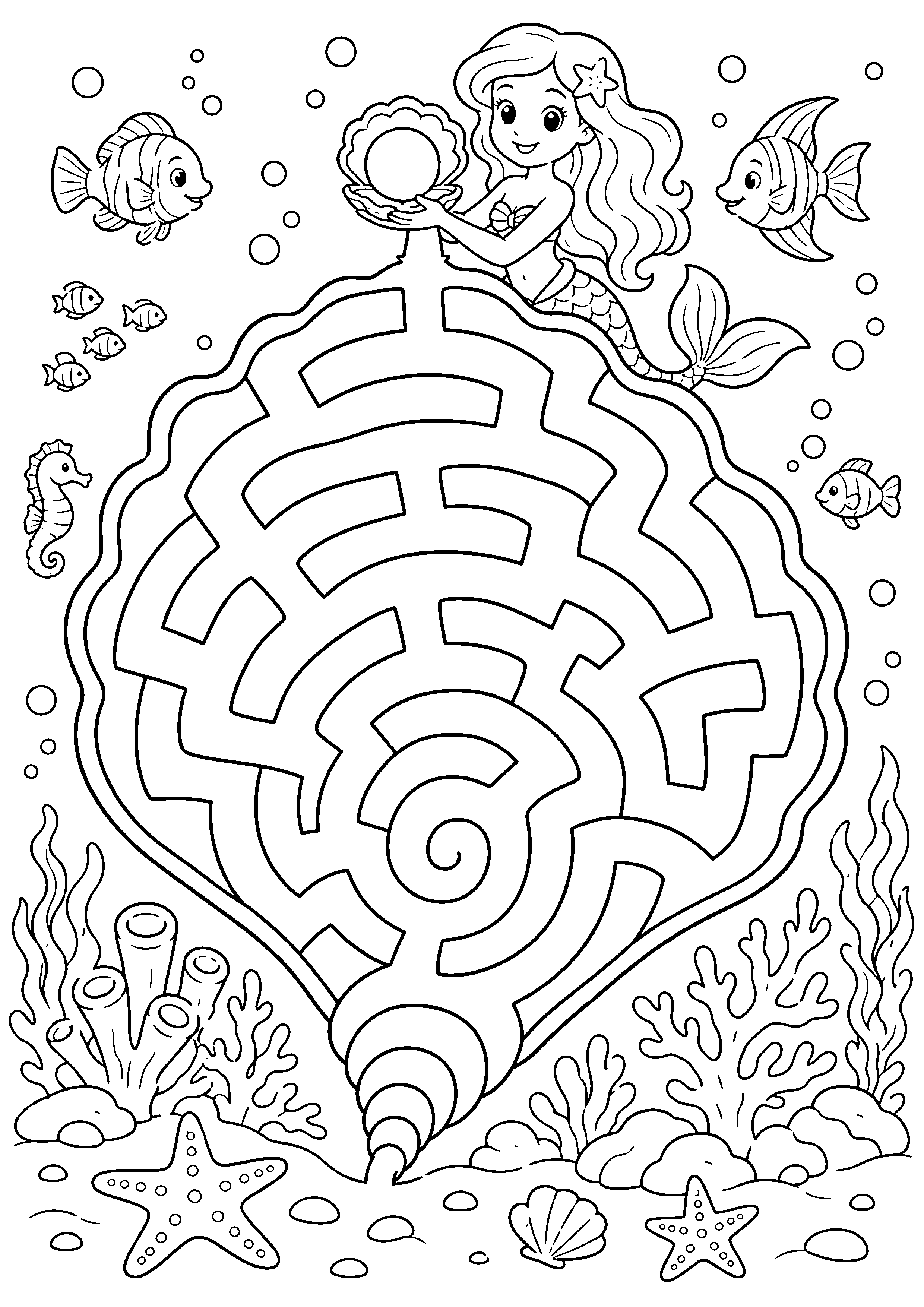 Coloriage labyrinthe fantastique à imprimer – dessin n°6