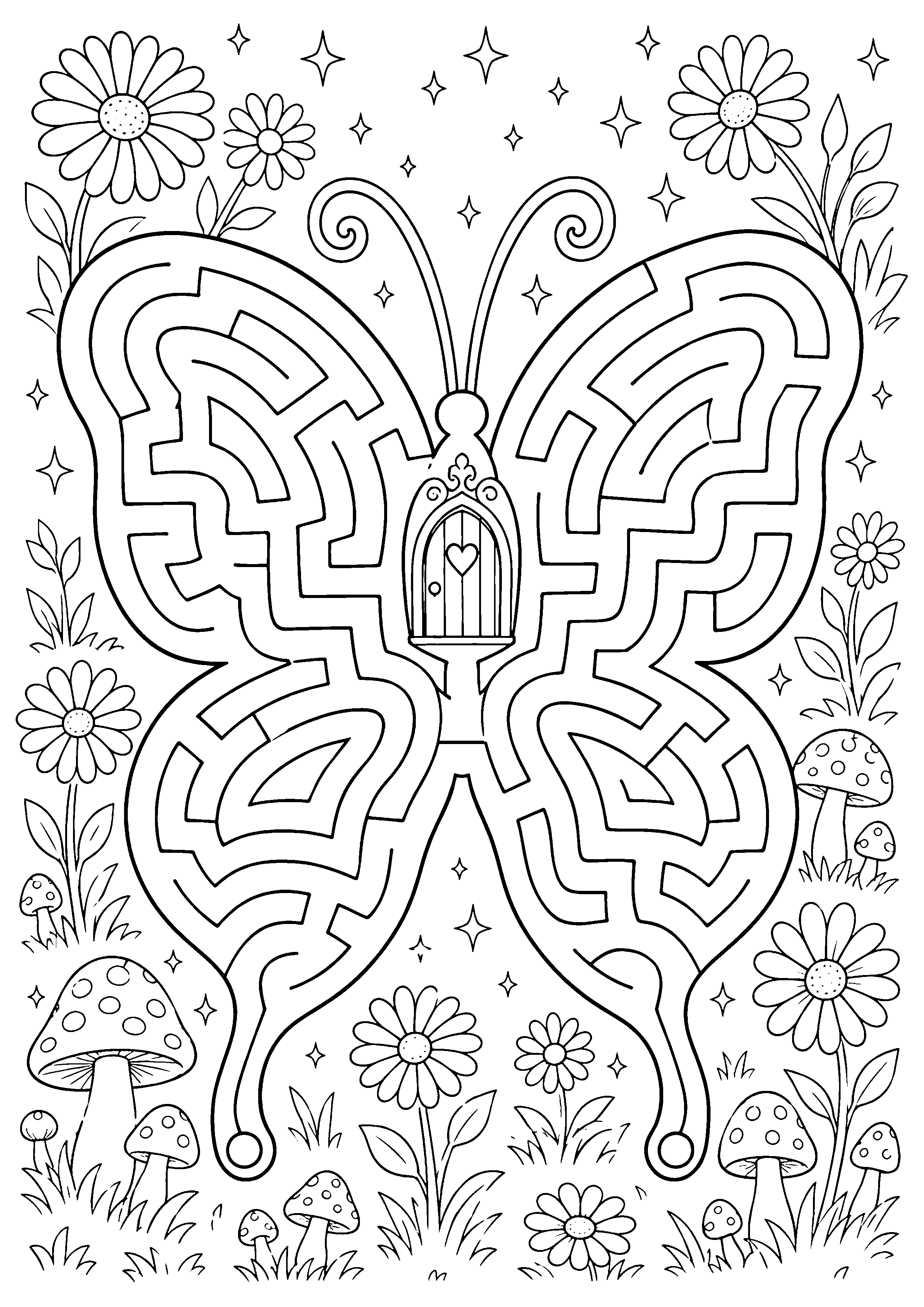 Coloriage labyrinthe fantastique à imprimer – dessin n°8