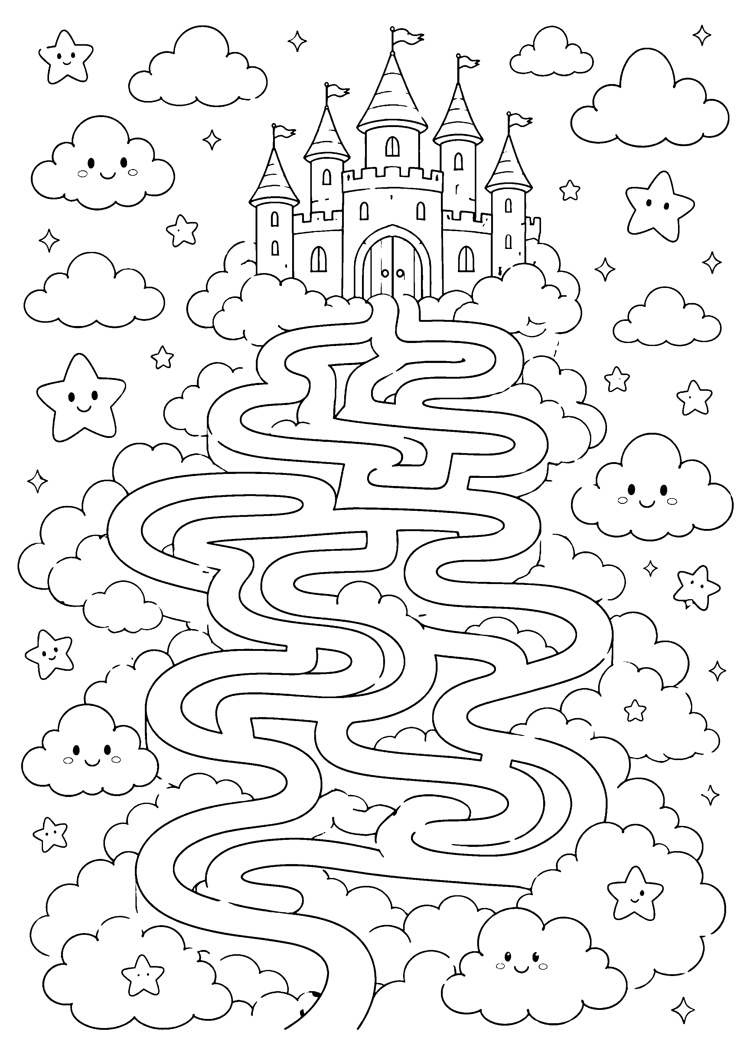 Coloriage labyrinthe fantastique à imprimer – dessin n°9