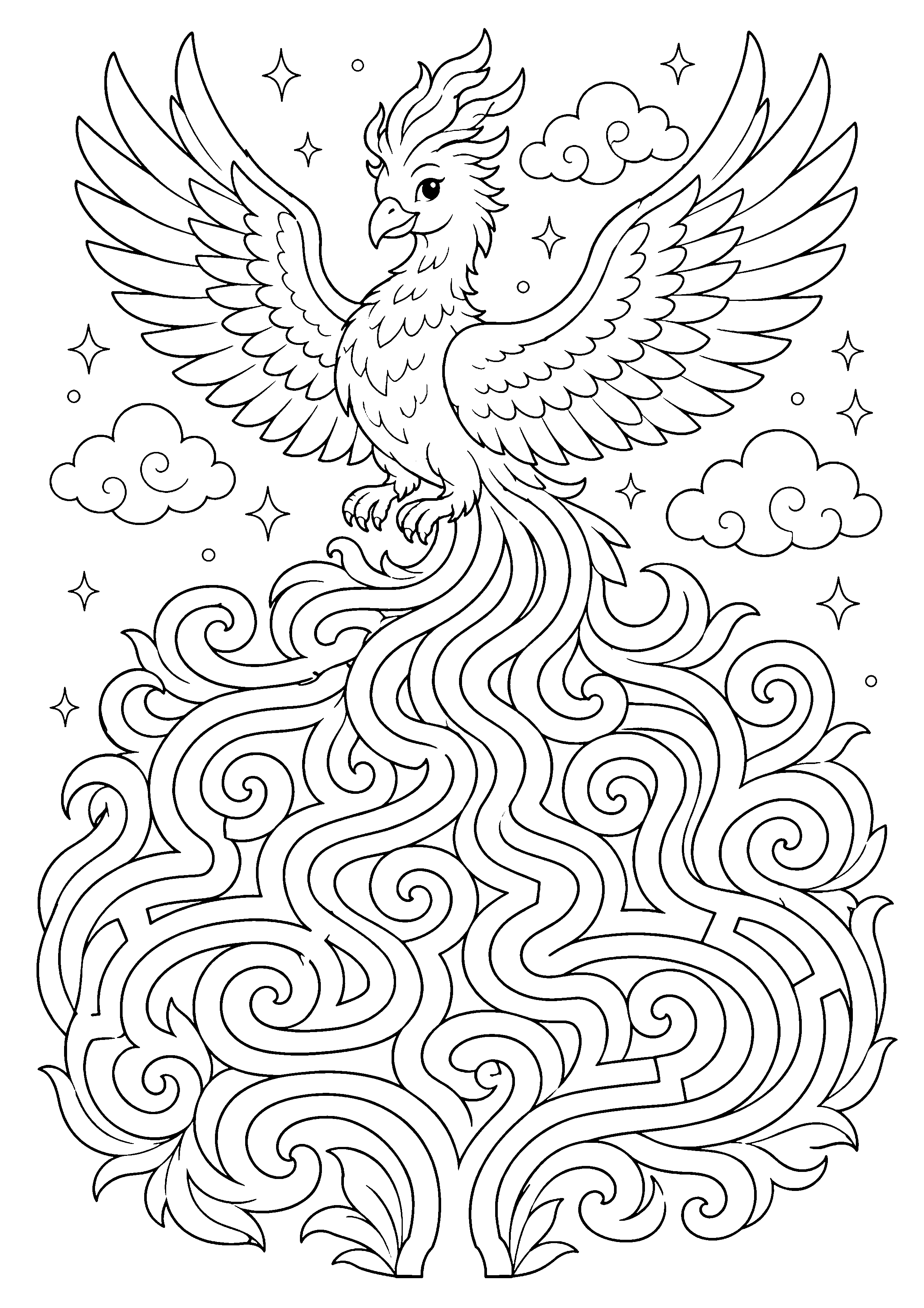 Coloriage labyrinthe fantastique à imprimer – dessin n°10