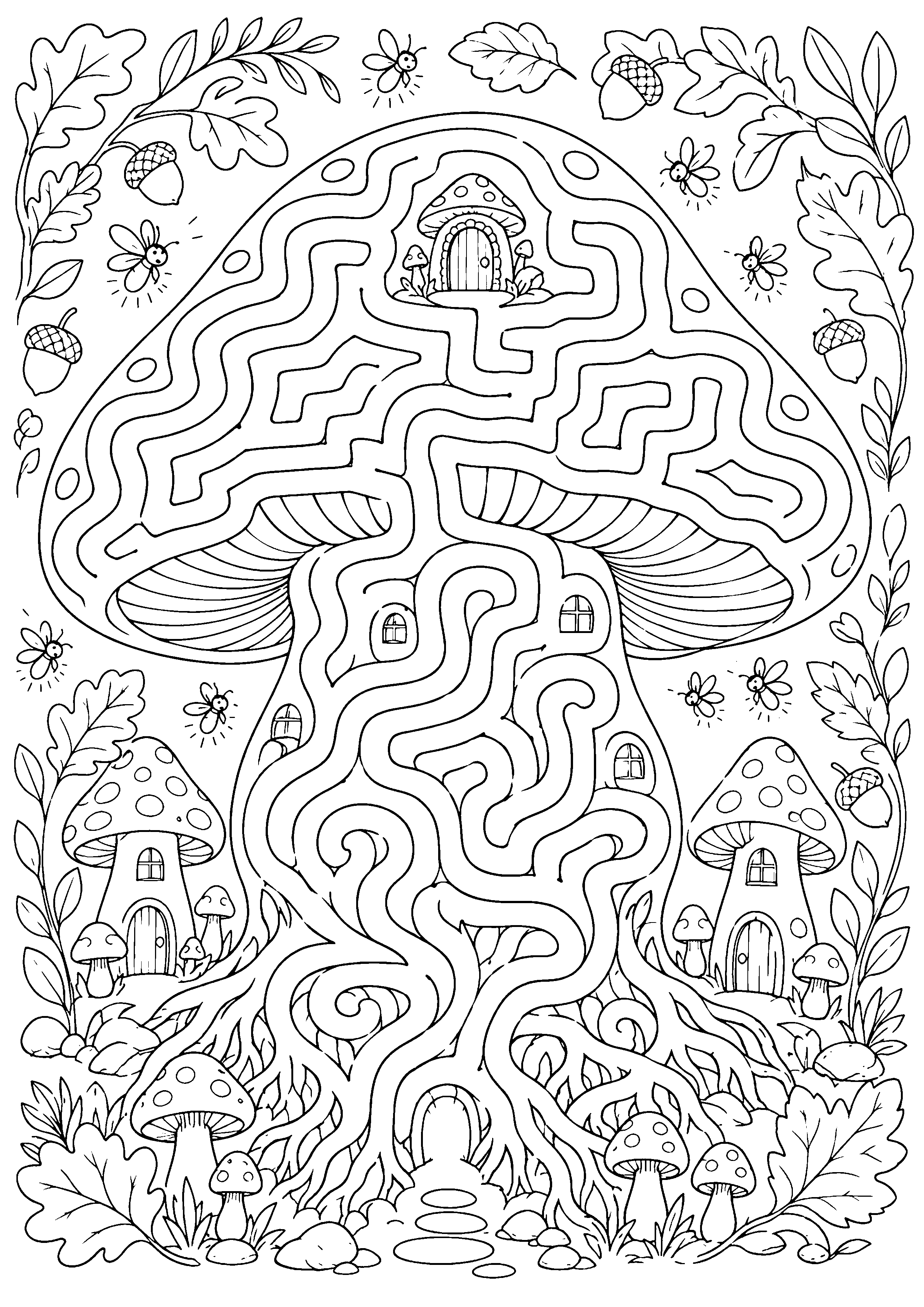 Coloriage labyrinthe fantastique à imprimer – dessin n°11