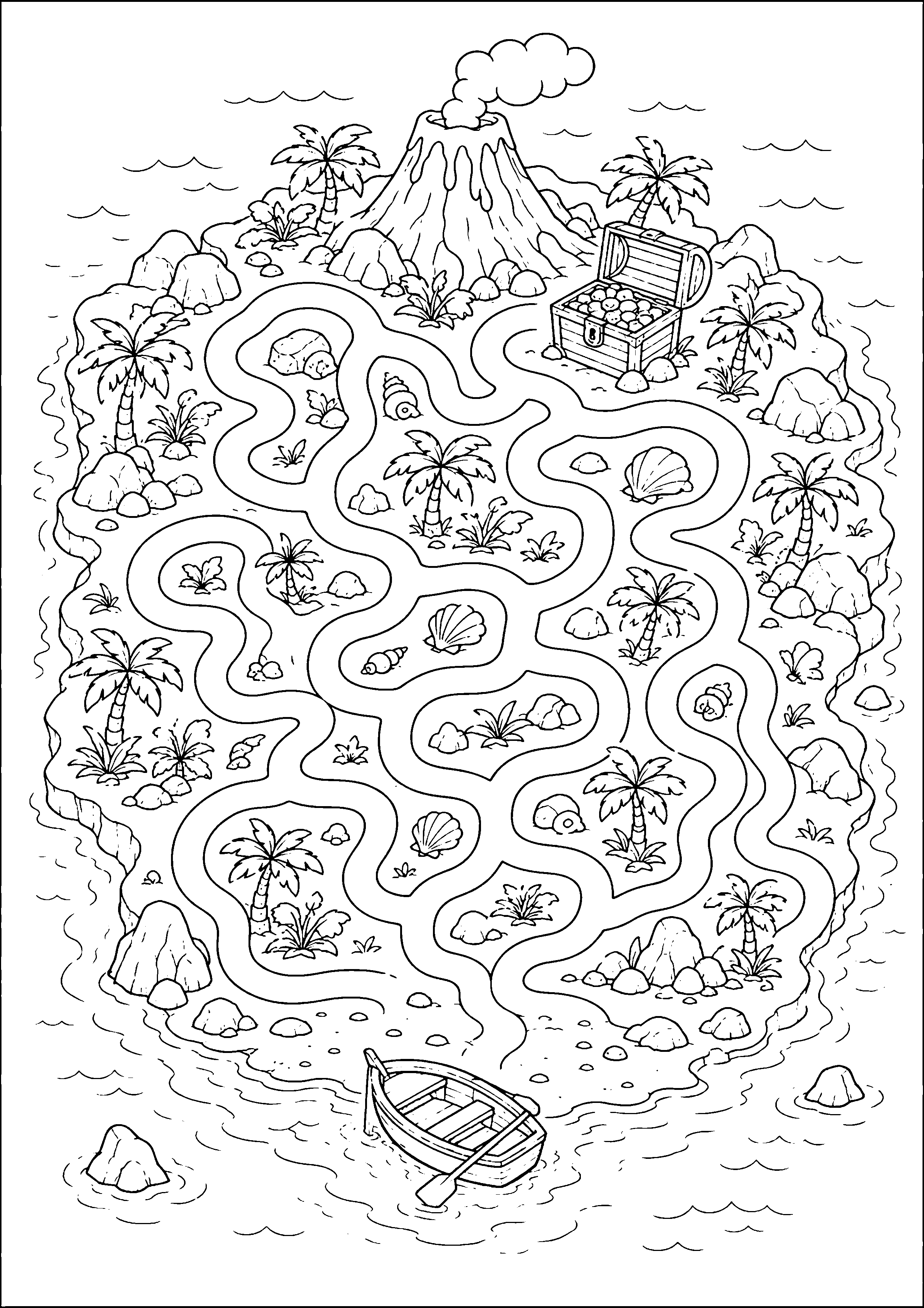 Coloriage labyrinthe fantastique à imprimer – dessin n°12