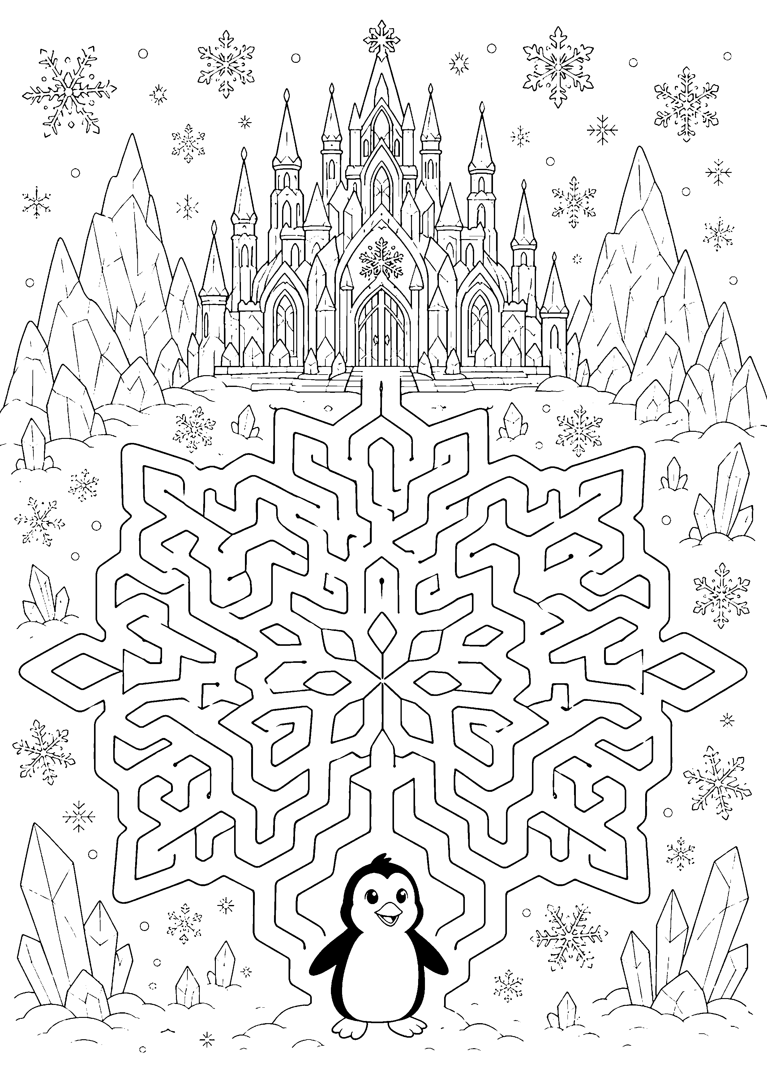 Coloriage labyrinthe fantastique à imprimer – dessin n°16