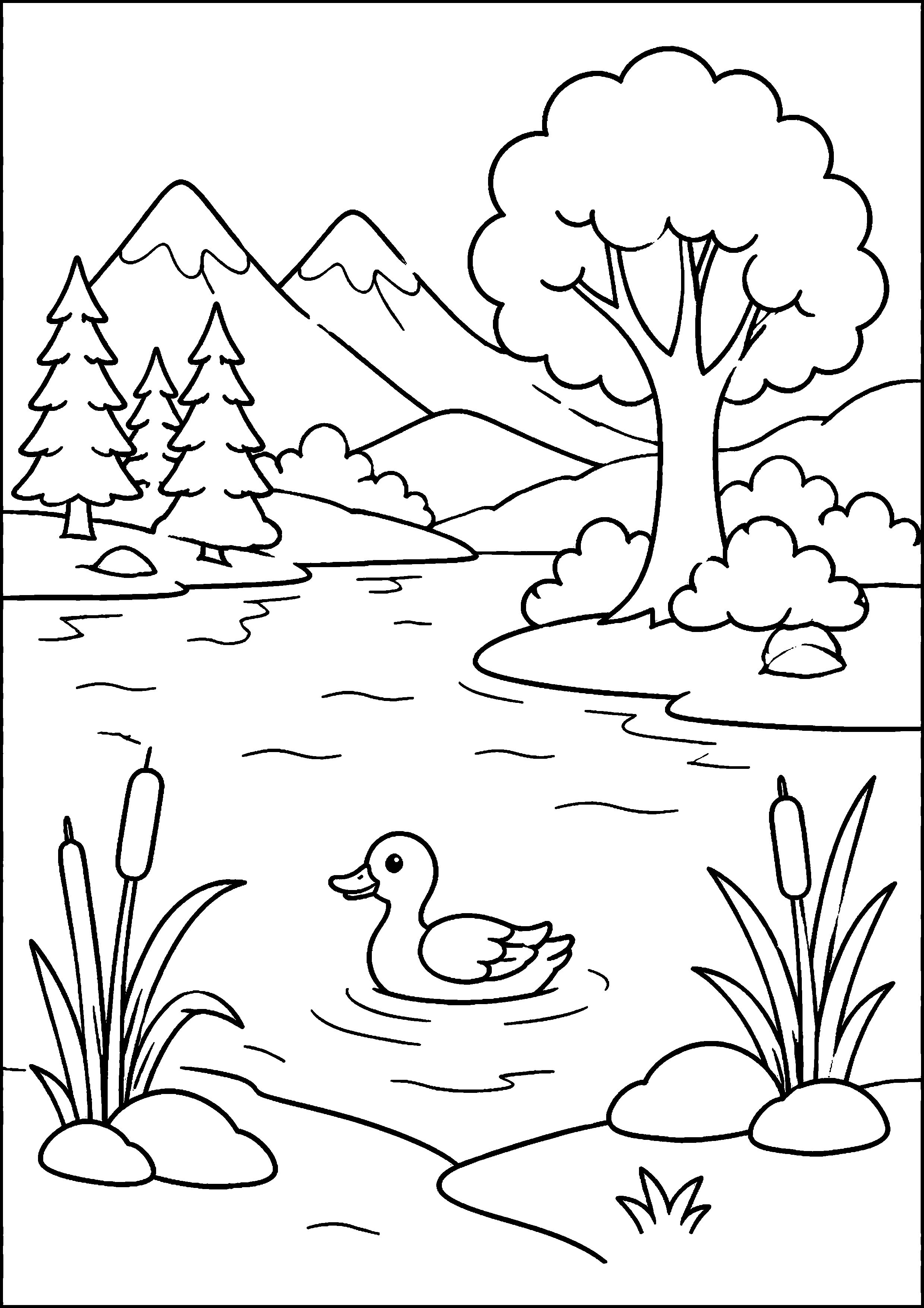 Coloriage Lac à imprimer – dessin n°5
