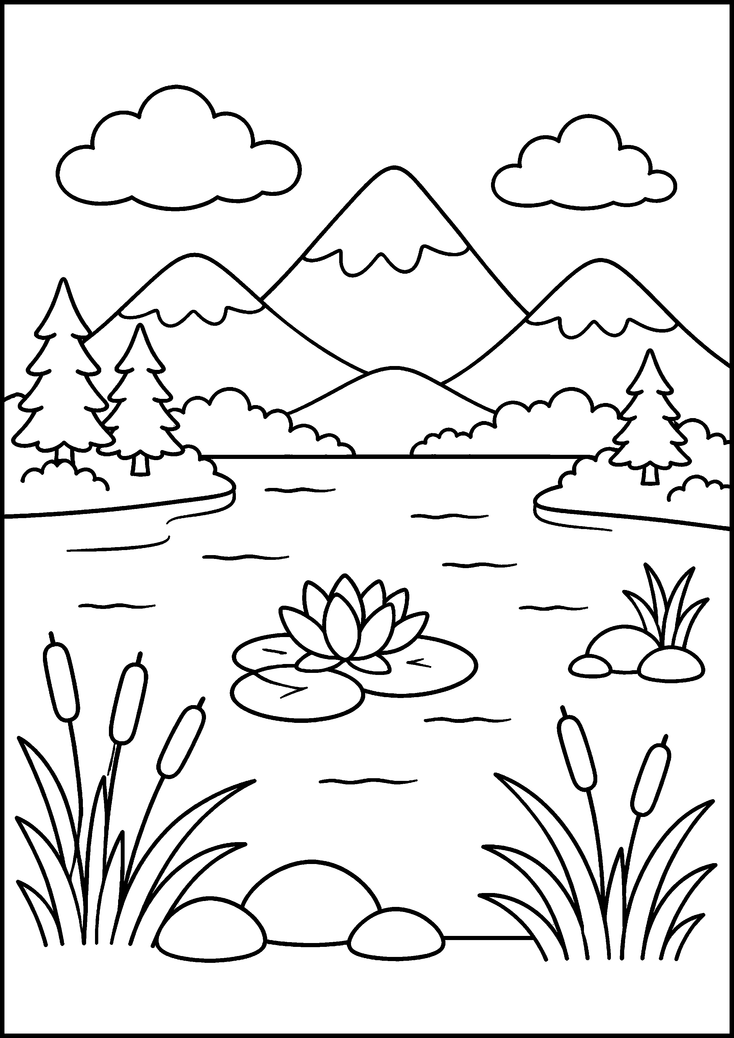 Coloriage Lac à imprimer – dessin n°6
