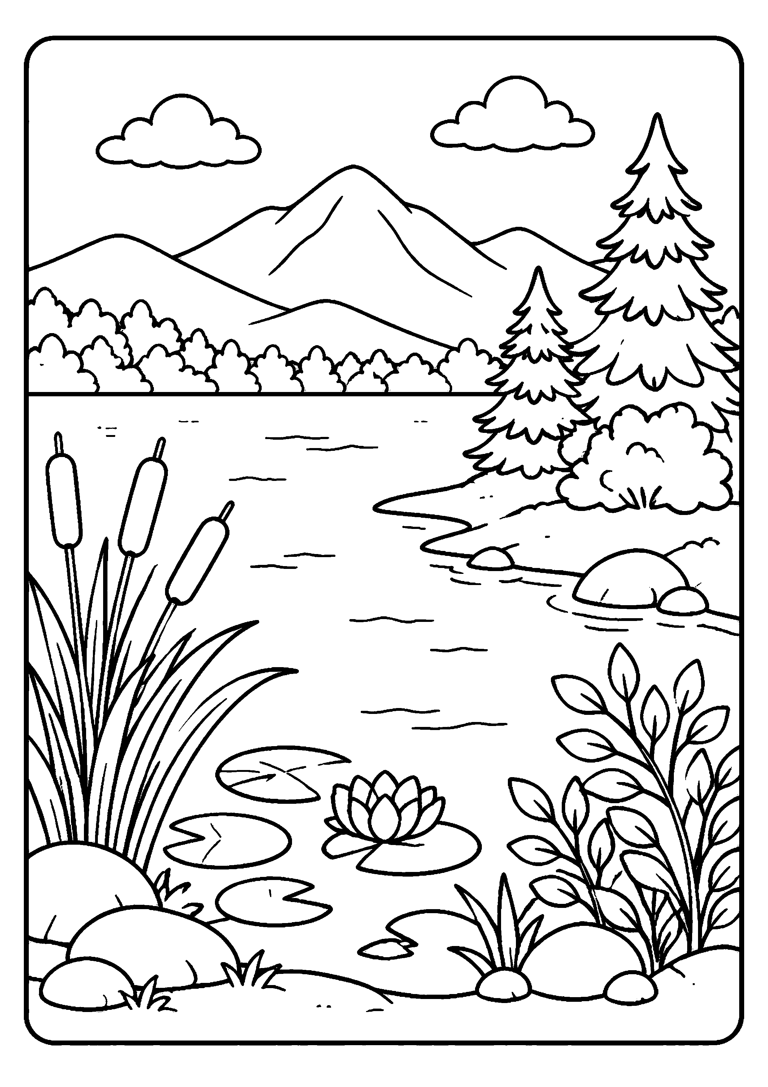 Coloriage Lac à imprimer – dessin n°8