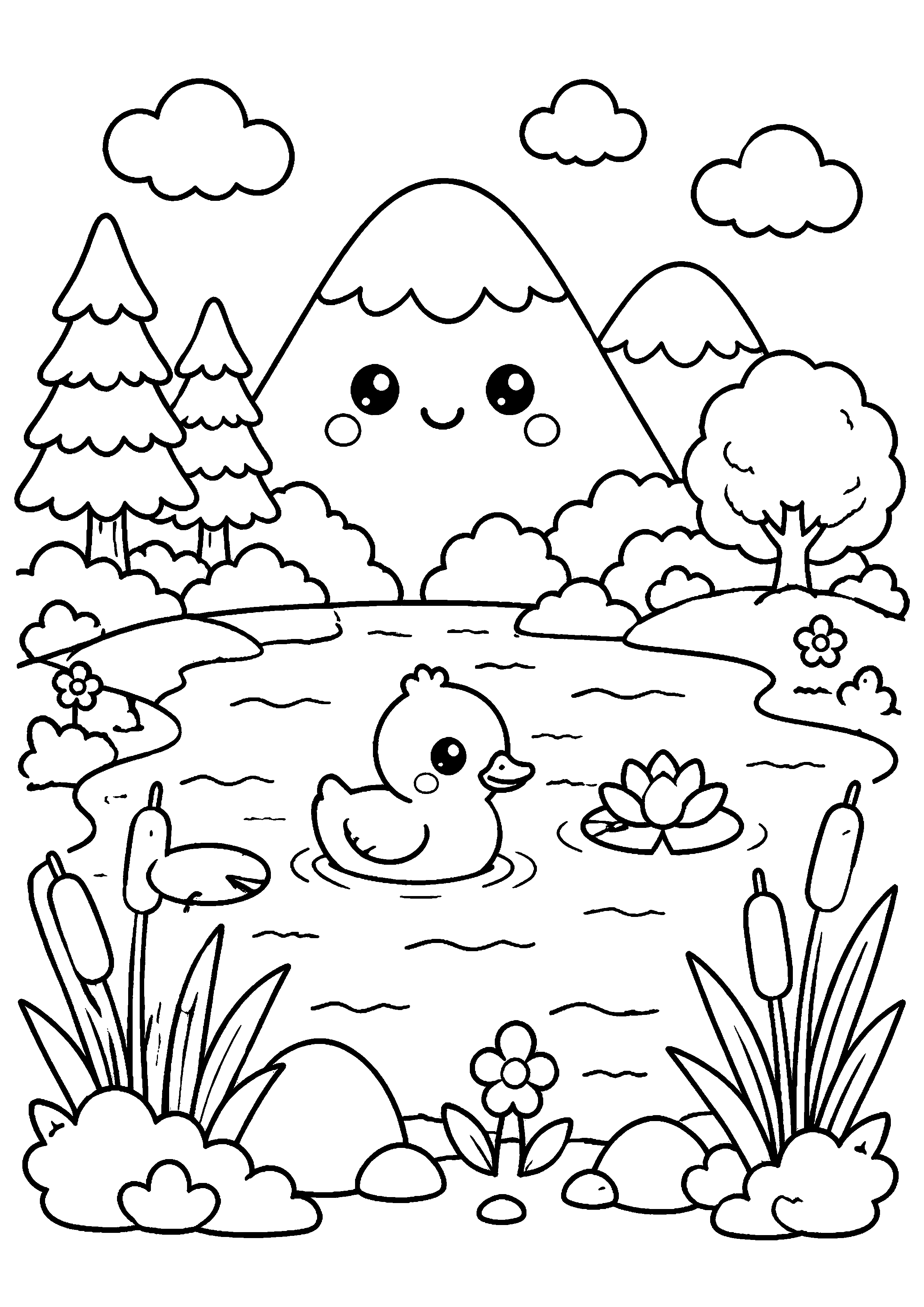 Coloriage Lac à imprimer – dessin n°11
