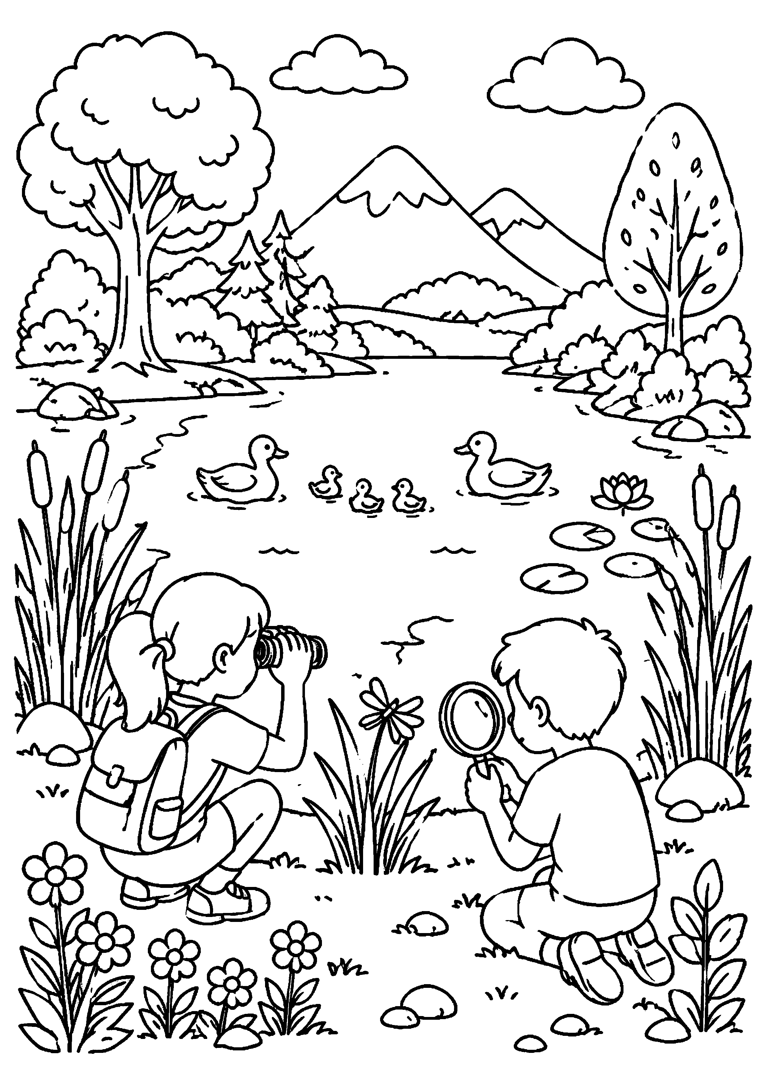 Coloriage Lac à imprimer – dessin n°12