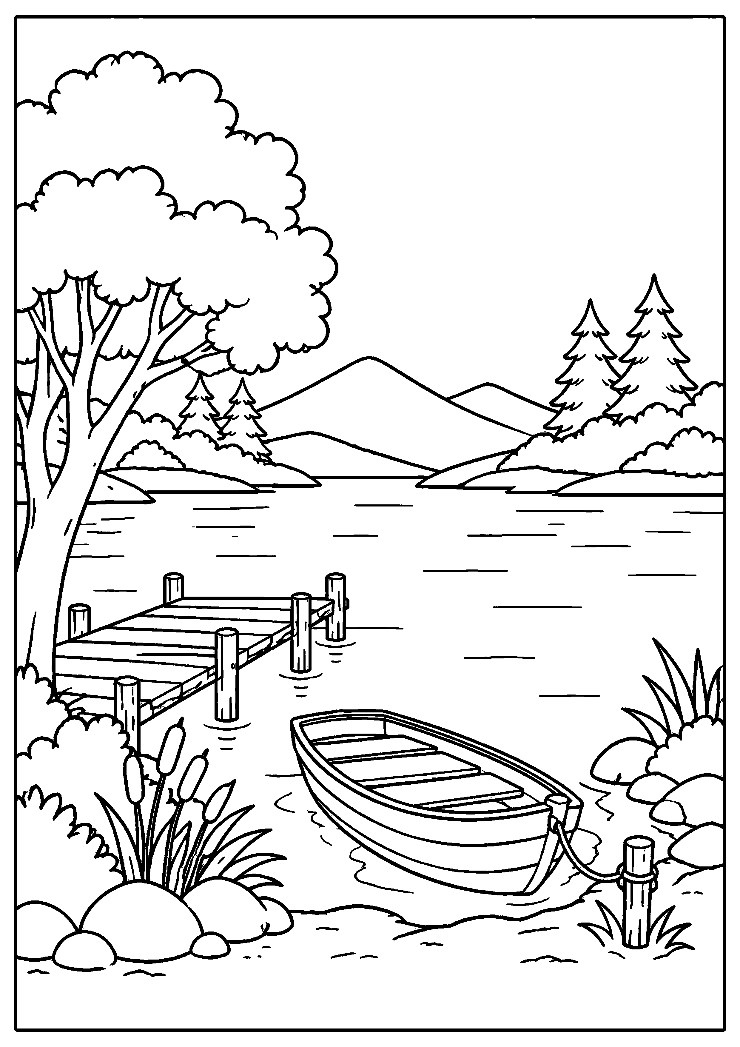 Coloriage Lac à imprimer – dessin n°13