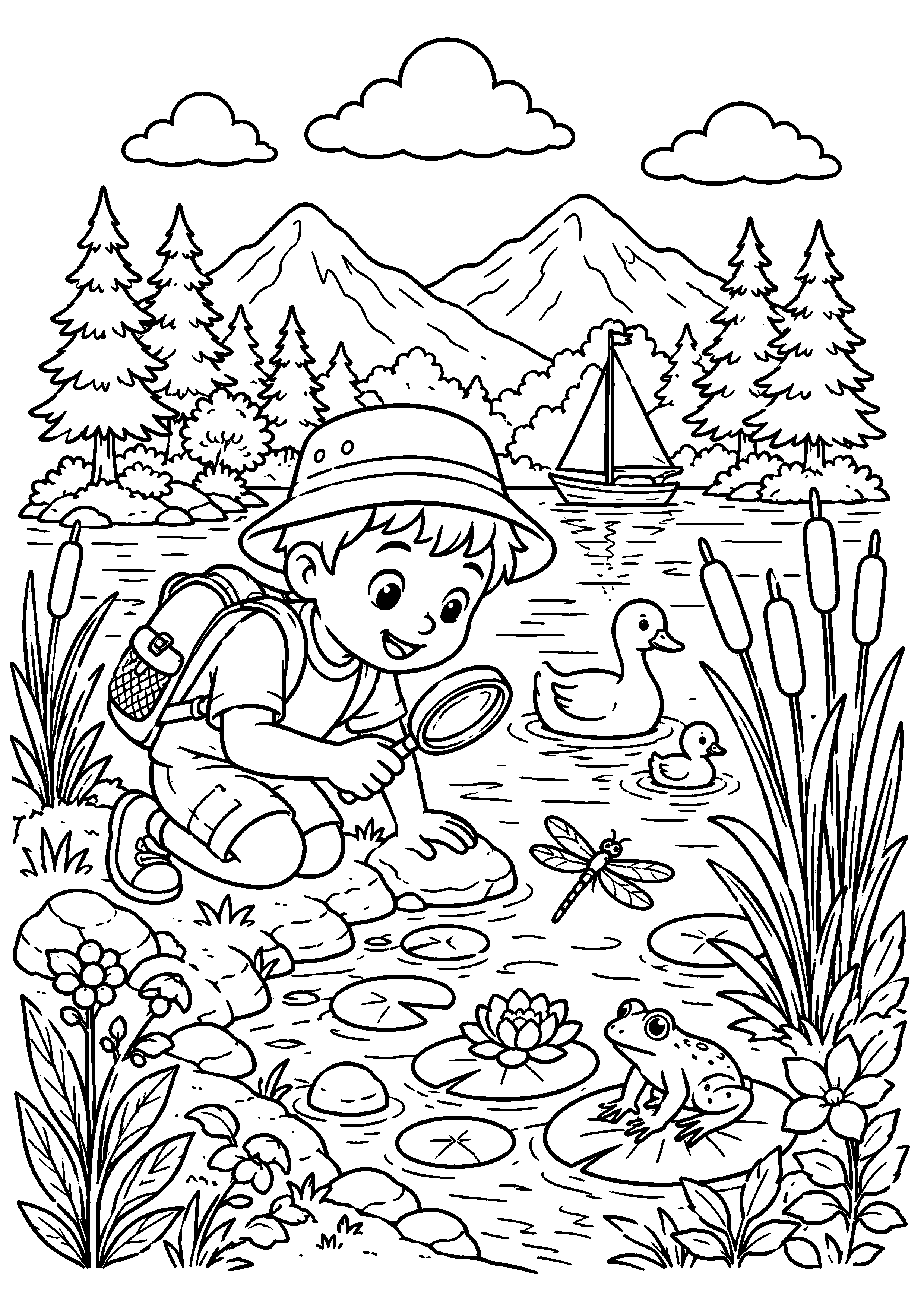 Coloriage Lac à imprimer – dessin n°16