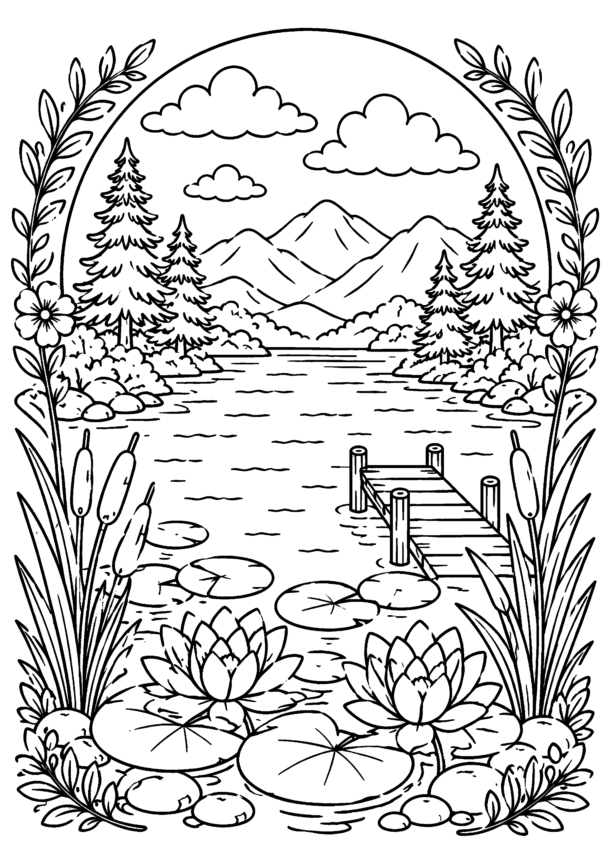 Coloriage Lac à imprimer – dessin n°19