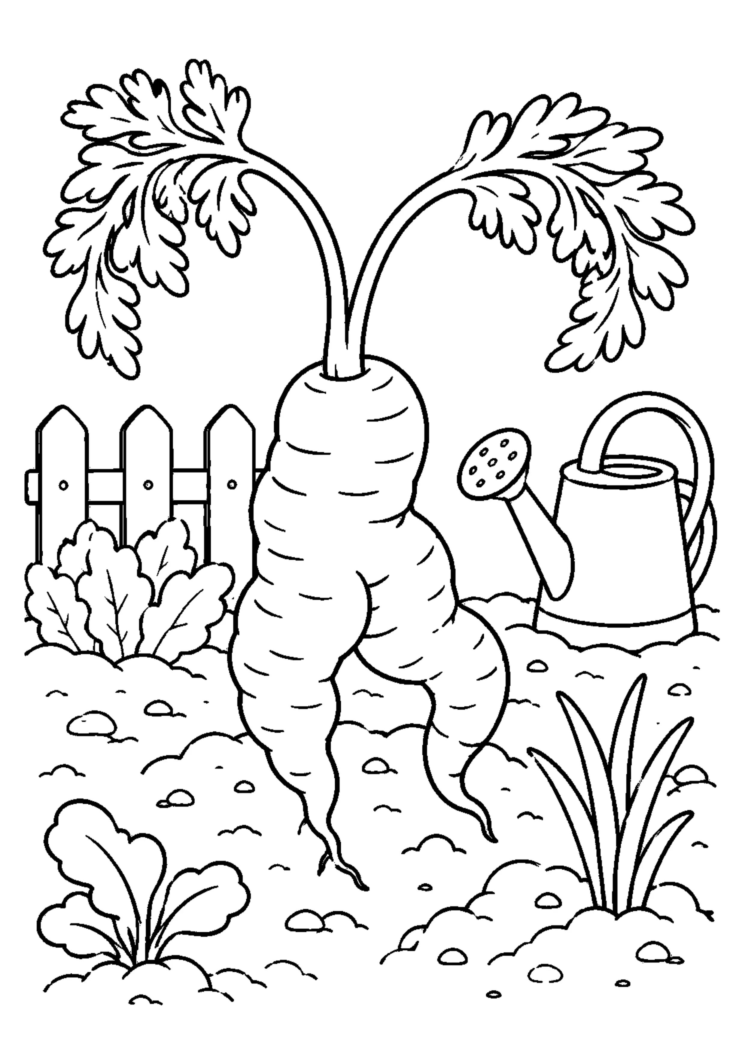 Coloriage Légumes rigolos à imprimer – dessin 1