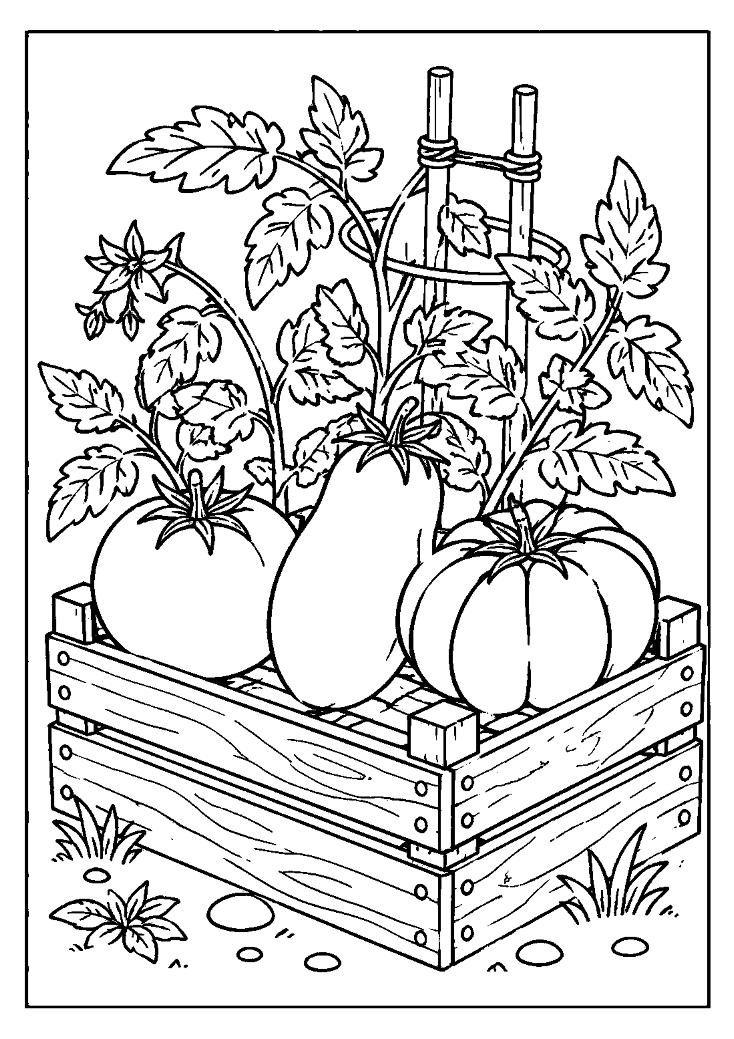 Coloriage Légumes rigolos à imprimer – dessin n°2