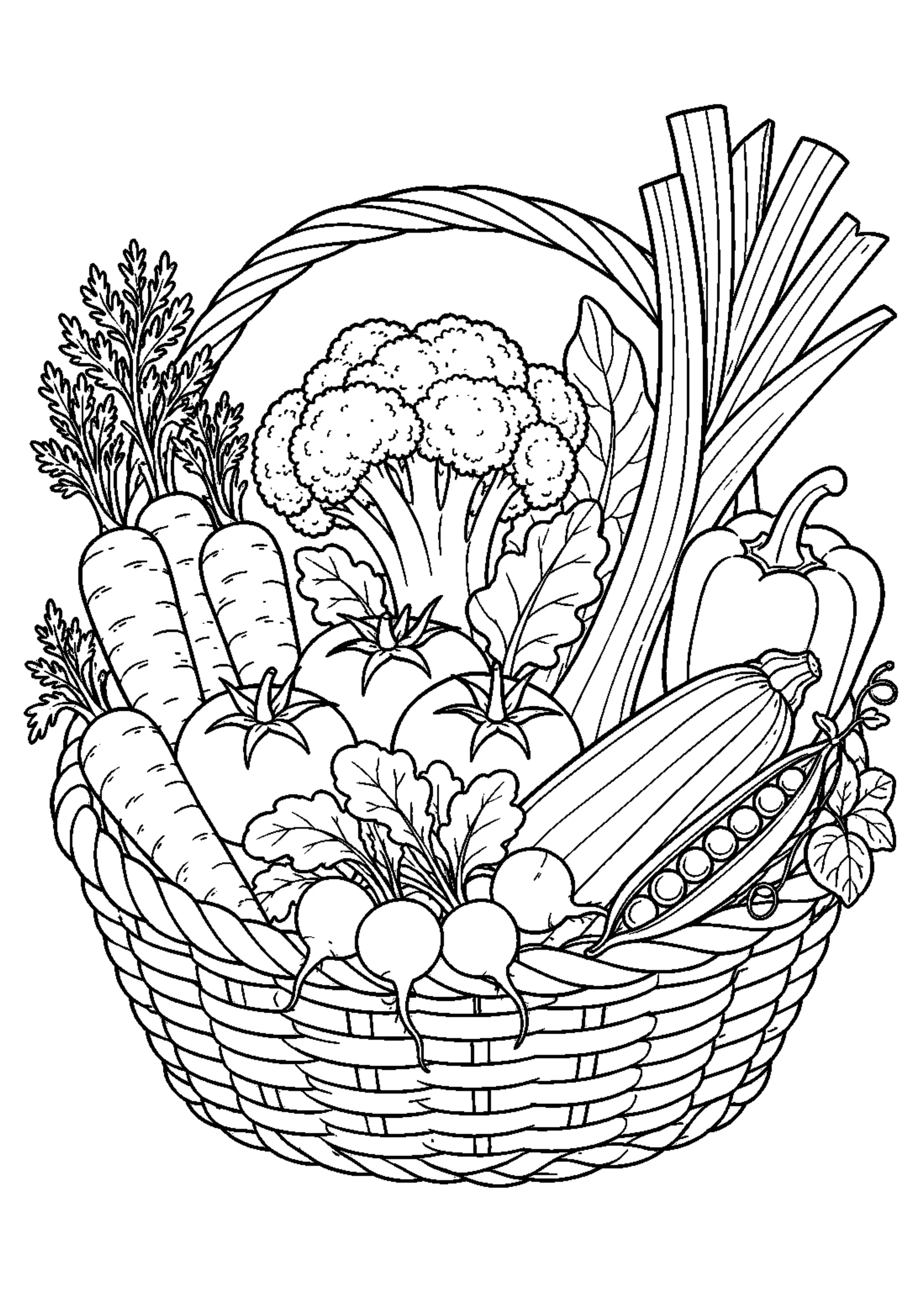 Coloriage Légumes rigolos à imprimer – dessin n°20