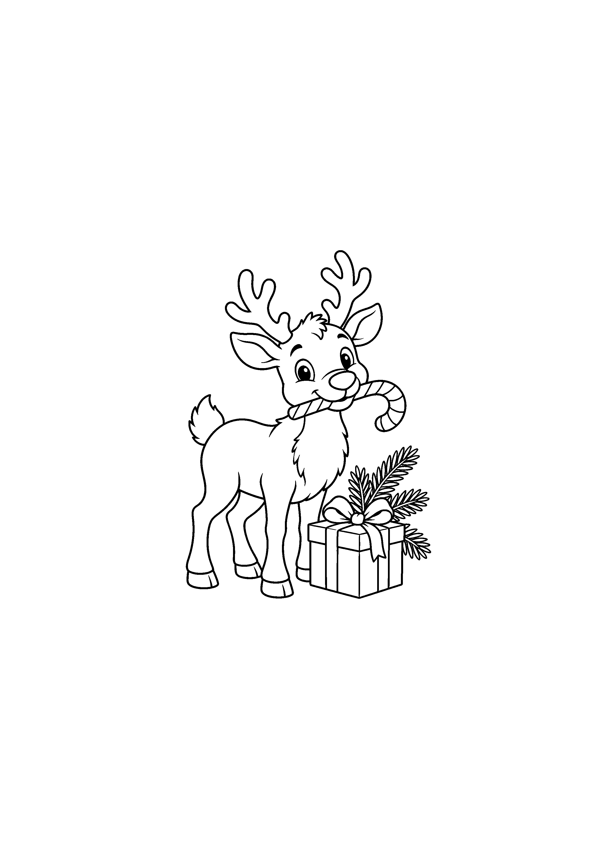Coloriage Enfant déposant une enveloppe à l'atelier de Noël à imprimer gratuitement