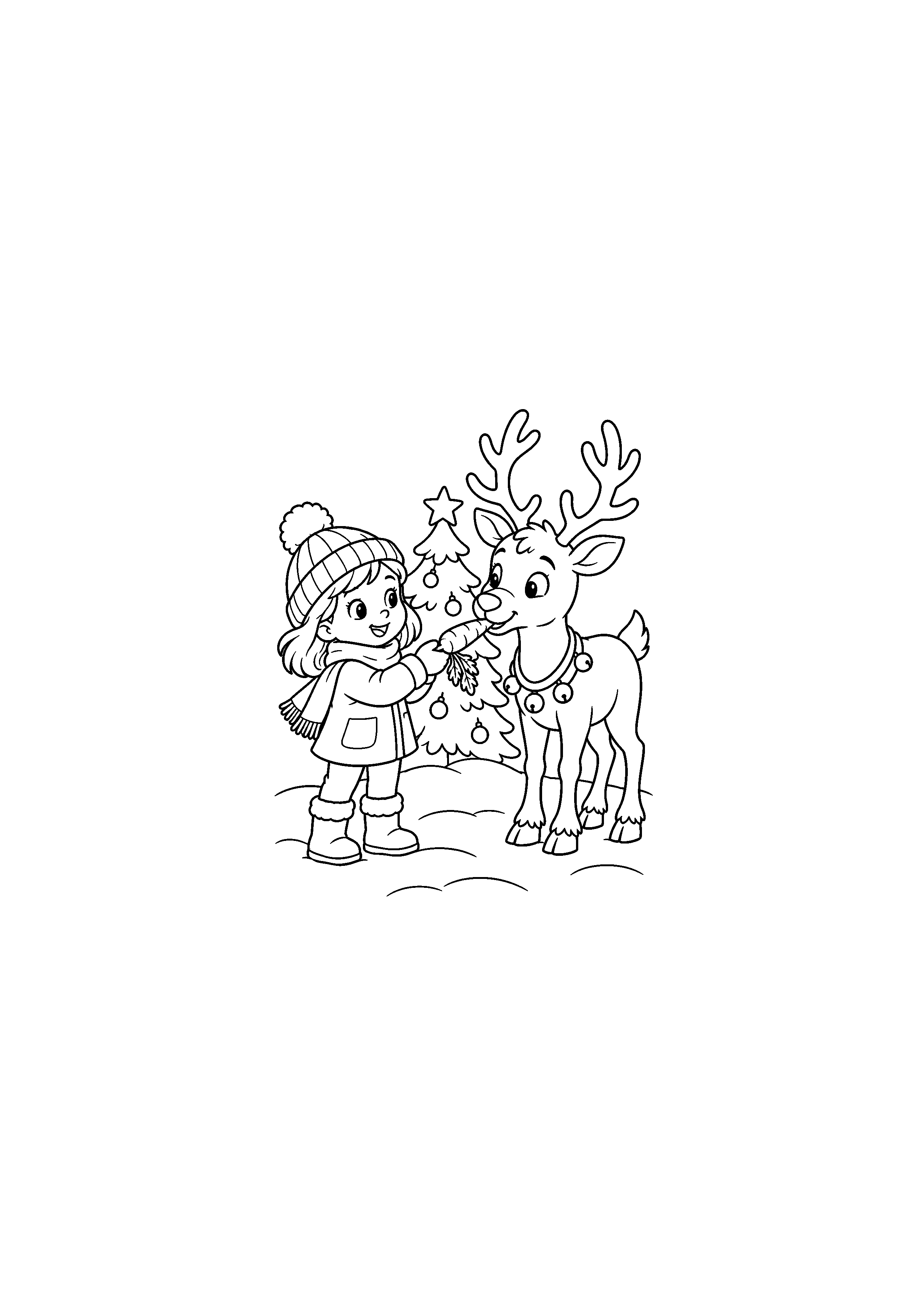 Coloriage Lutin facteur avec sac de courrier de Noël à imprimer gratuitement