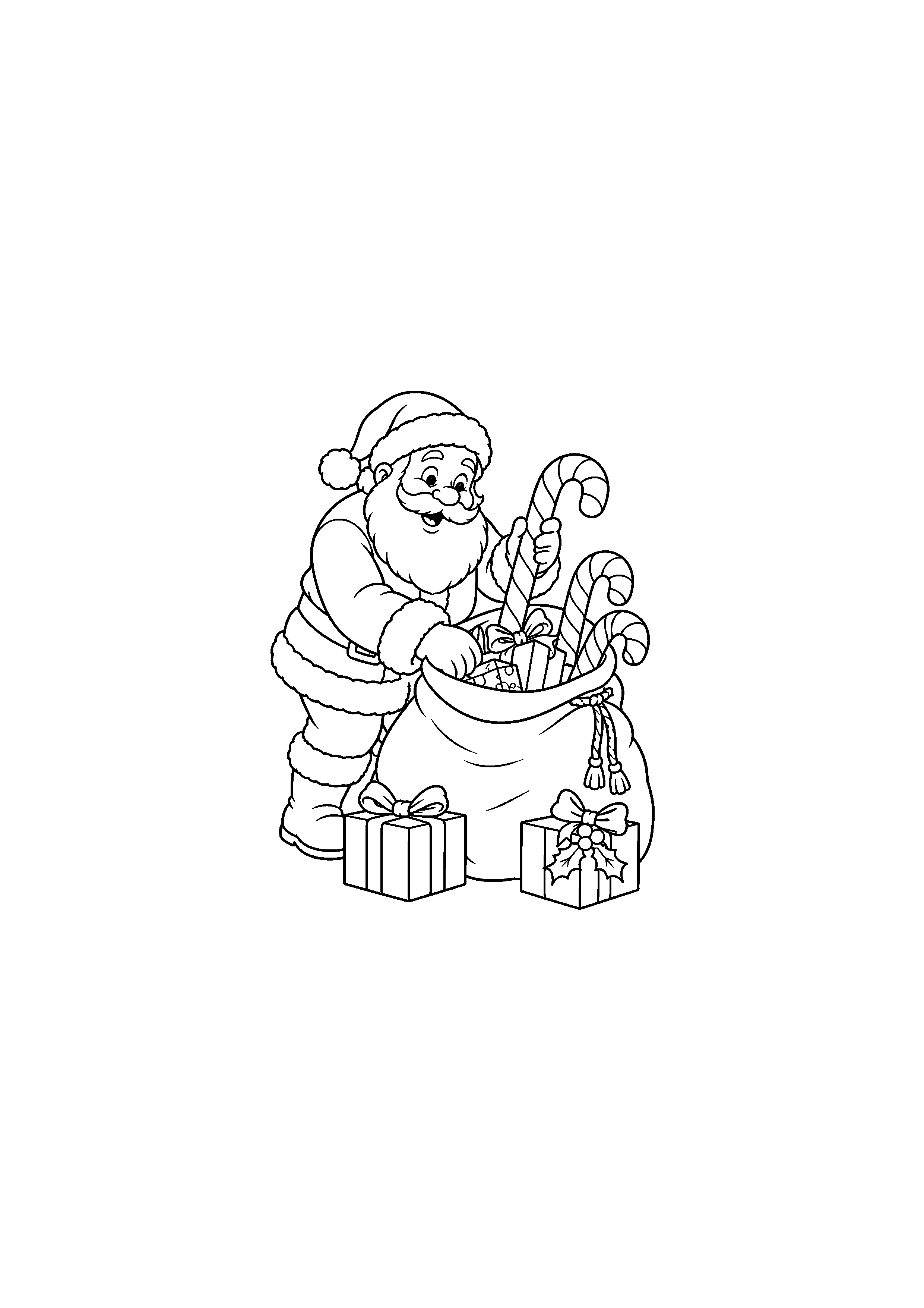 Coloriage Renne portant une enveloppe de Noël à imprimer gratuitement