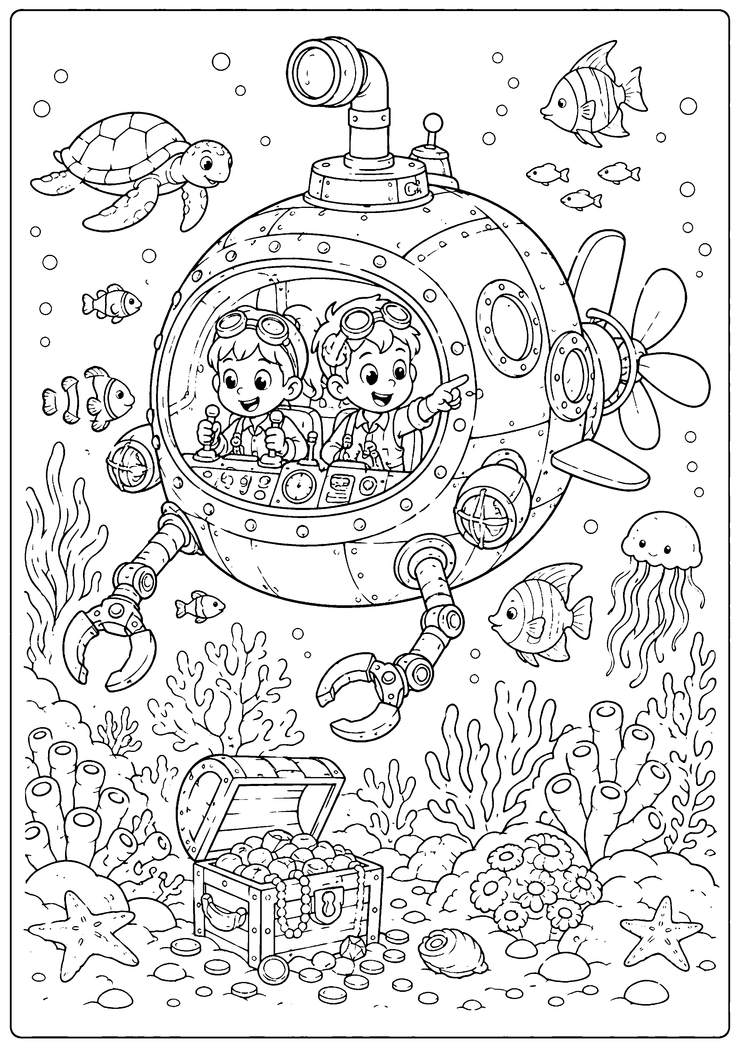 Coloriage machine d’inventeur à imprimer – dessin n°3